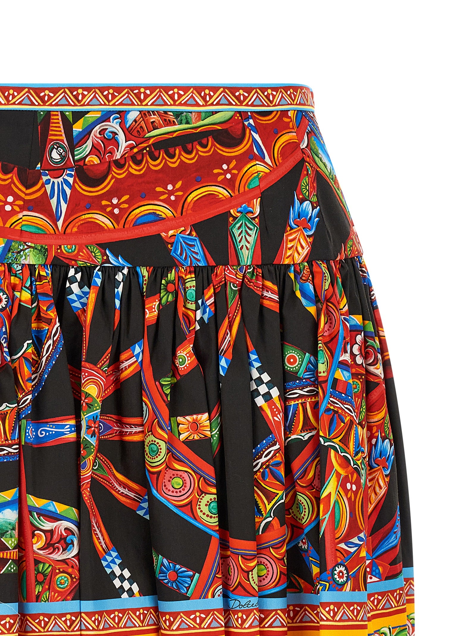 Dolce & Gabbana Multicolor Cotton Long Skirt