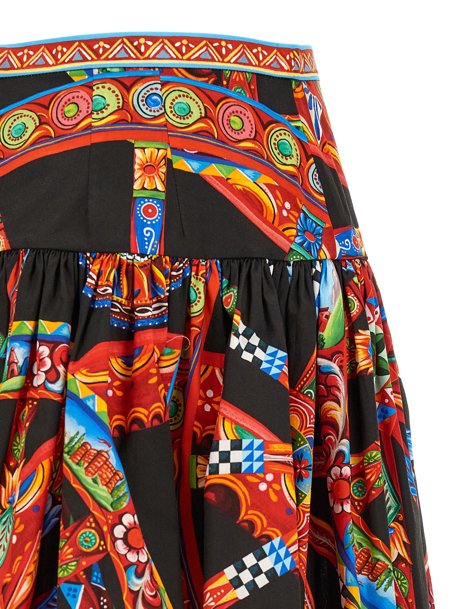 Dolce & Gabbana Multicolor Cotton Long Skirt