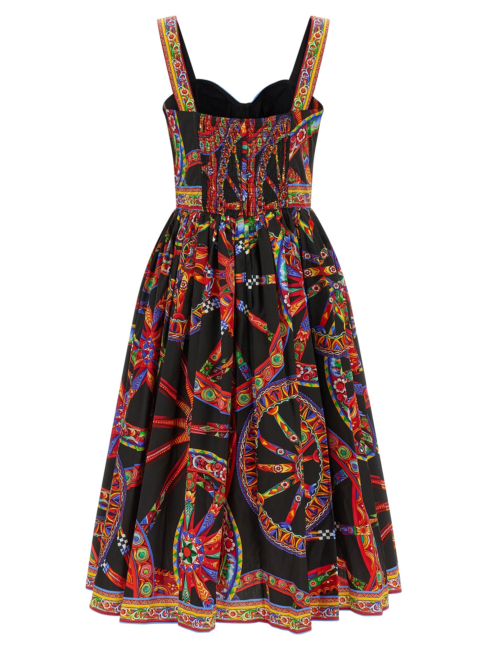 Dolce & Gabbana Multicolor Cotton Midi Dress