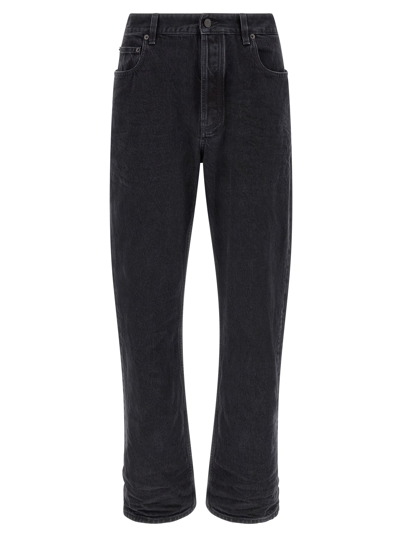 Saint Laurent Black Cotton Relaxed Fit Jeans