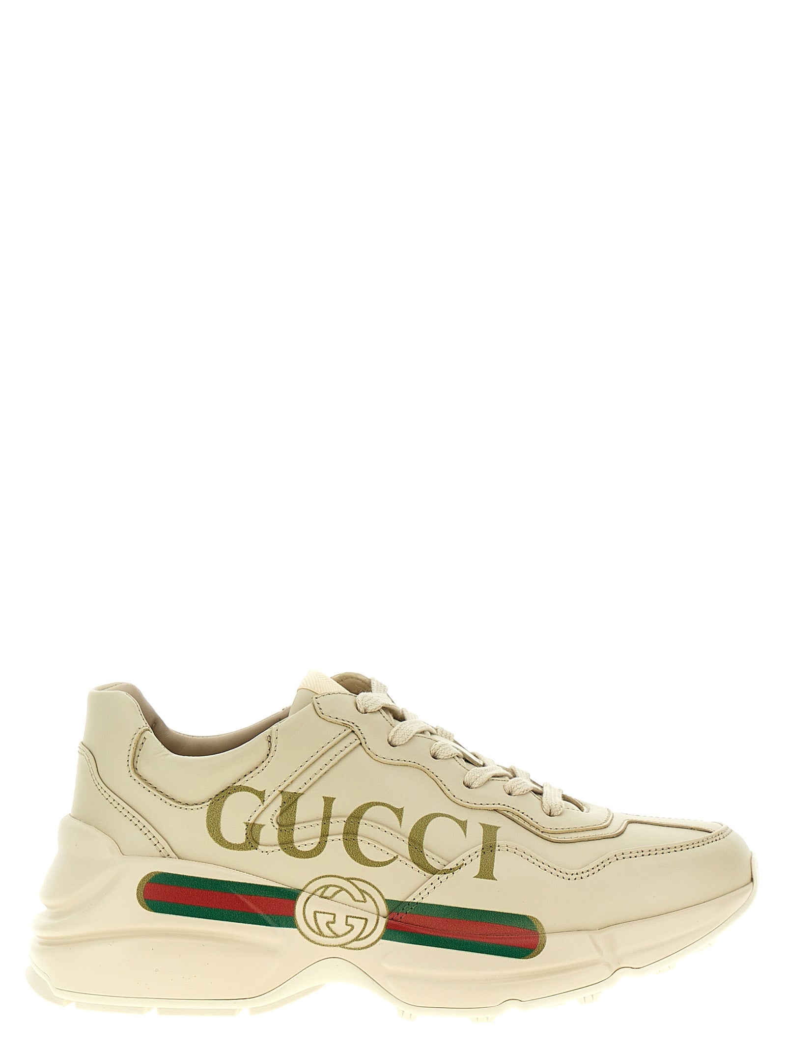 Gucci White Calfskin Chunky Sneakers
