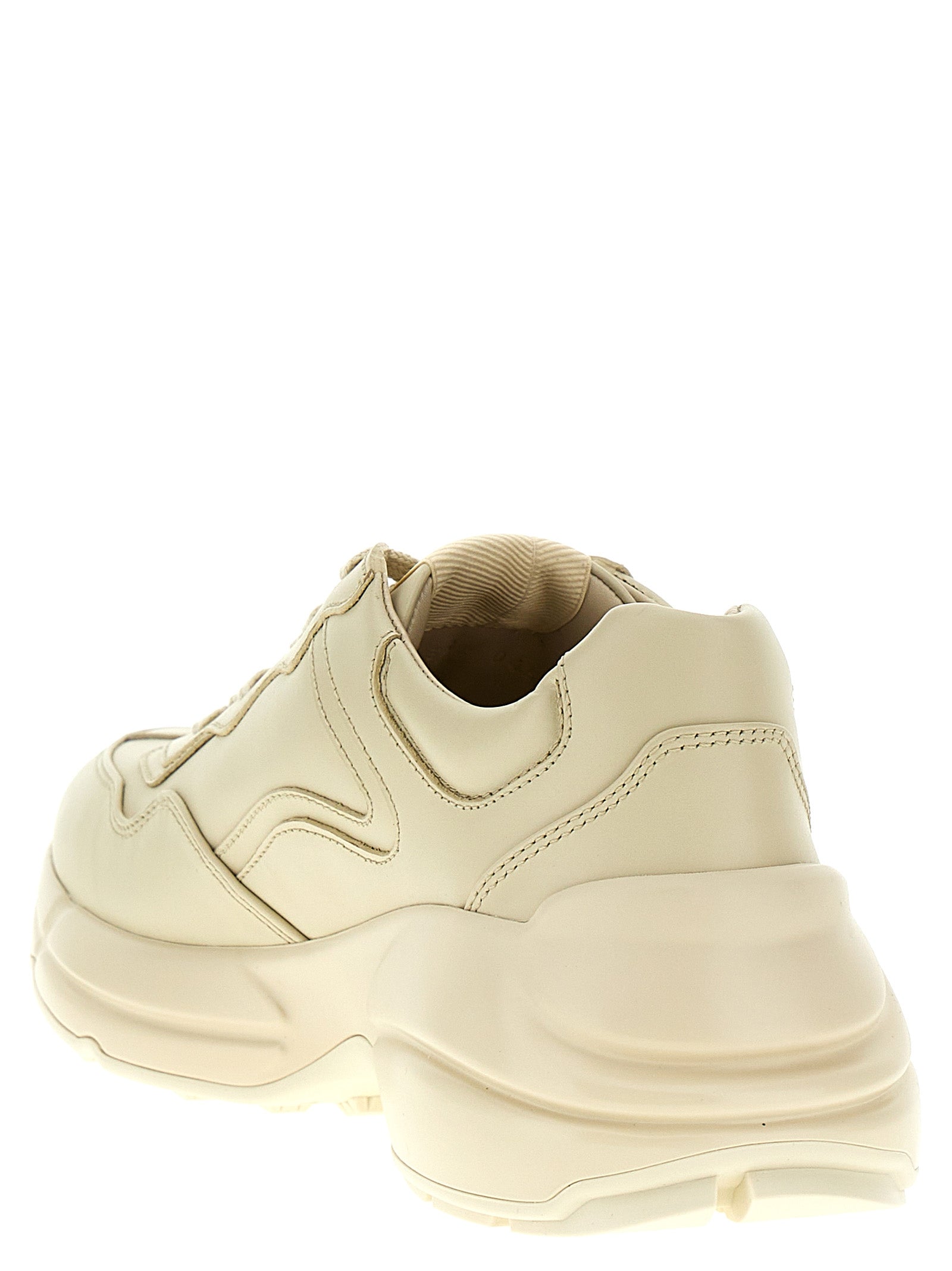 Gucci White Calfskin Chunky Sneakers