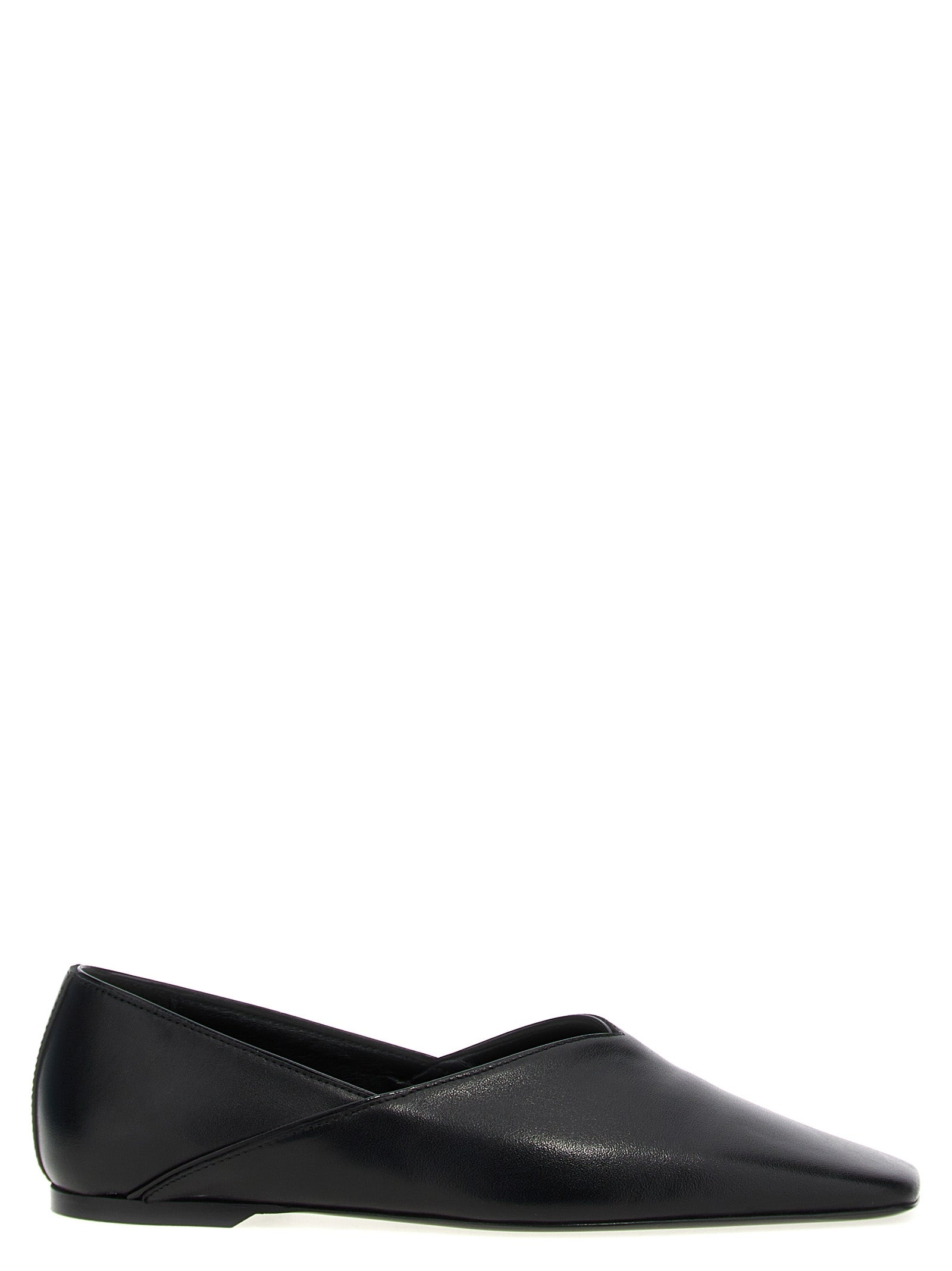 TOTEME Black Calfskin Ballet Flats