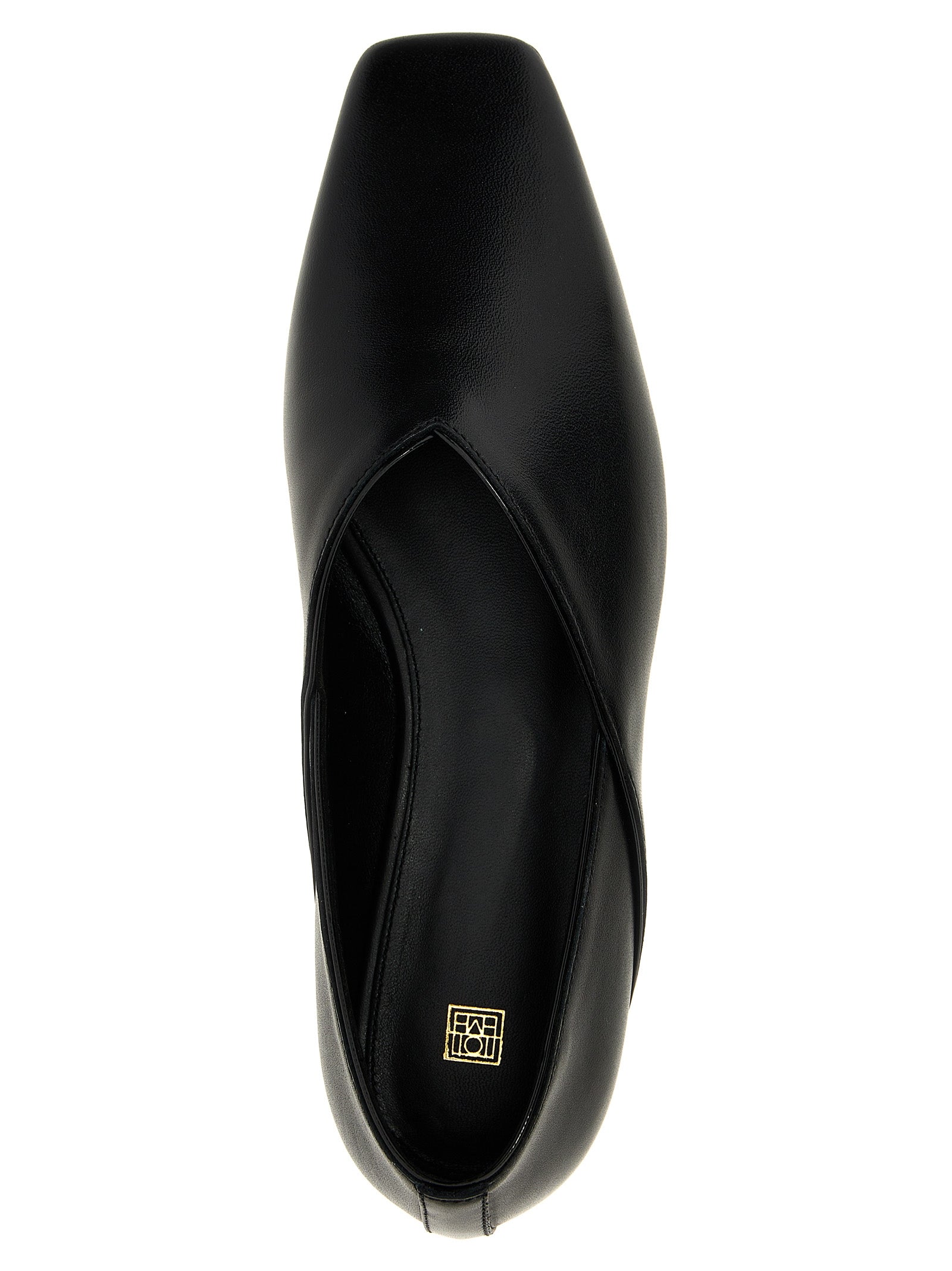 TOTEME Black Calfskin Ballet Flats