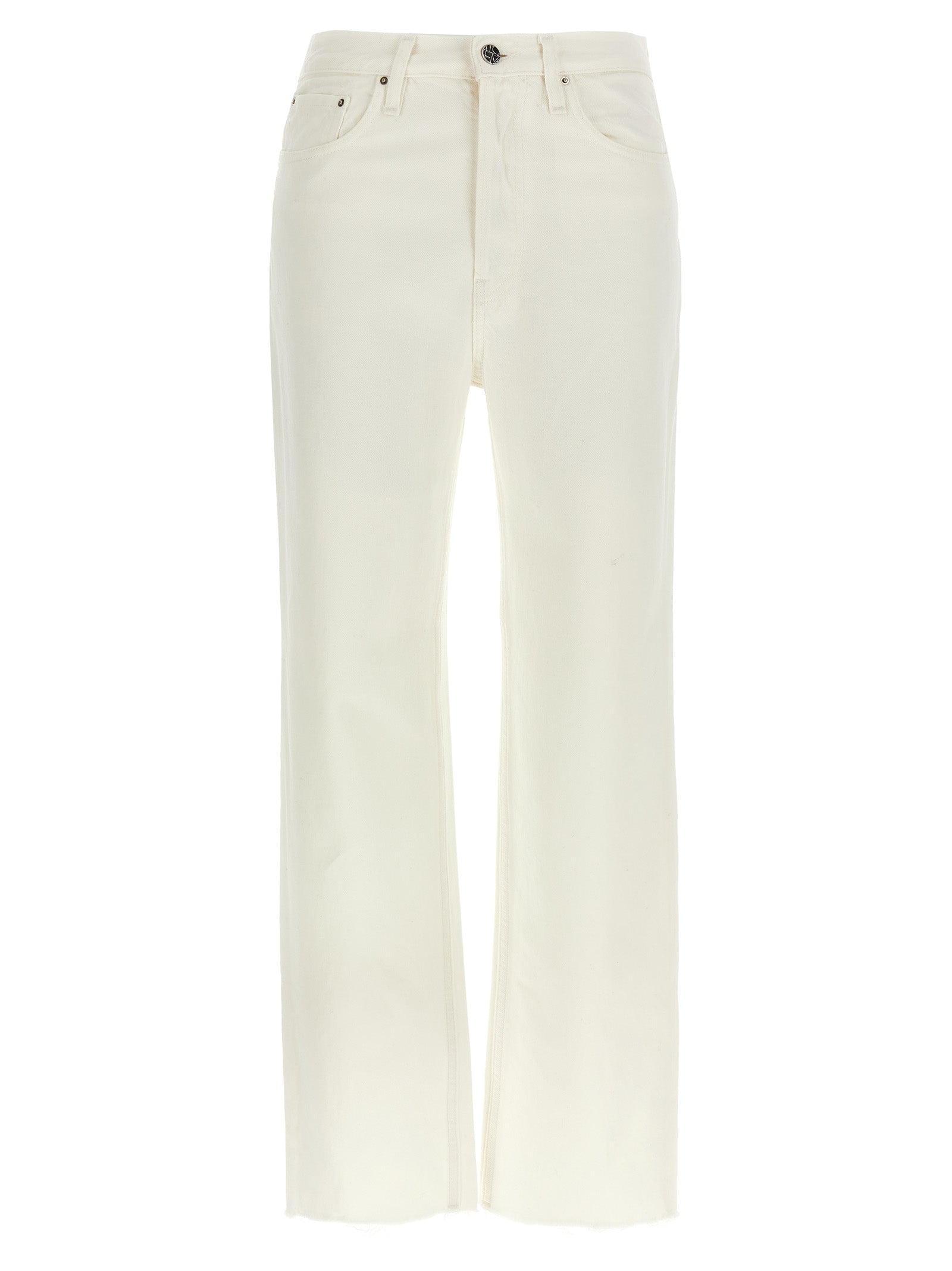 TOTEME White Cotton High-Waisted Jean
