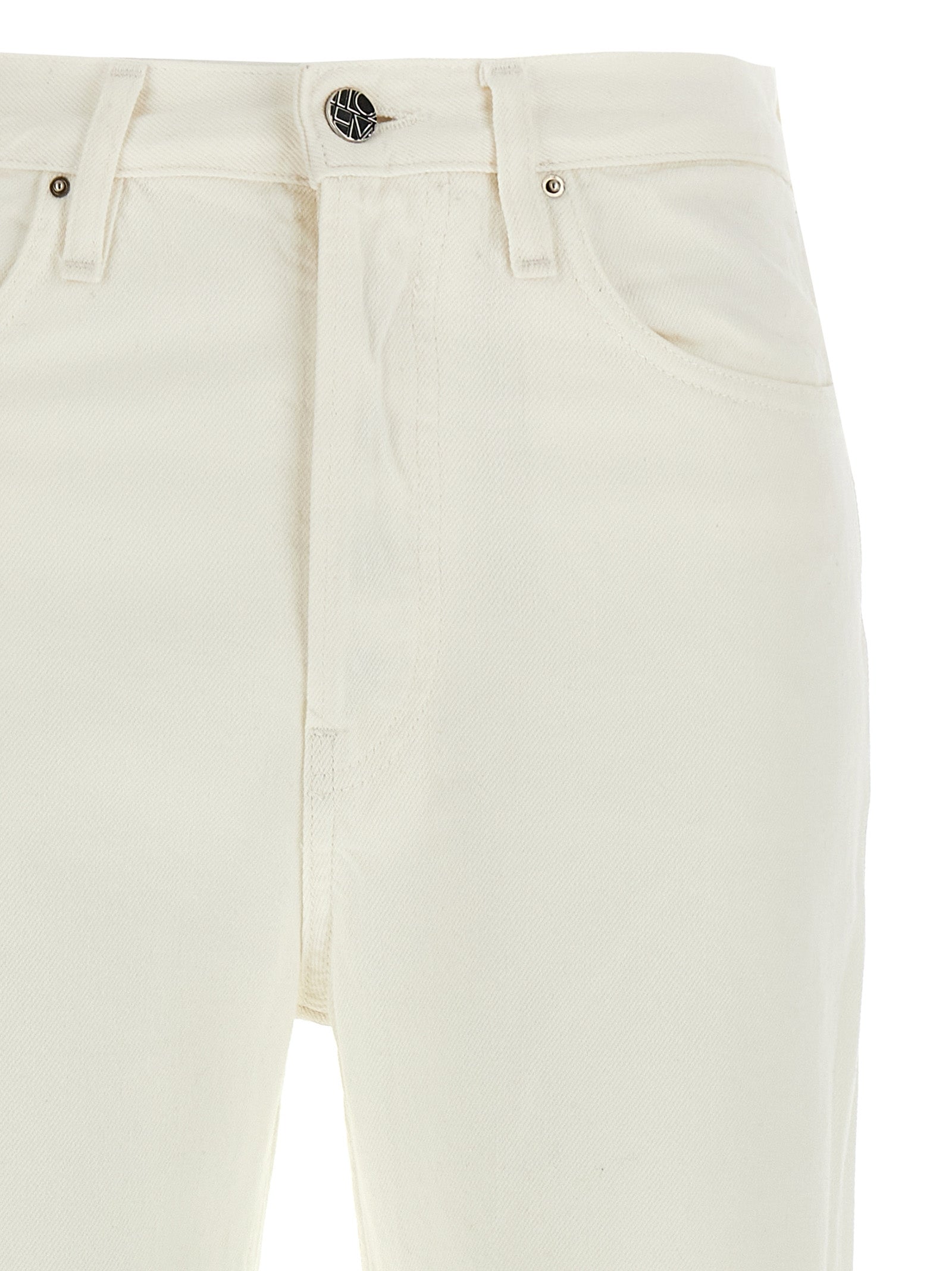 TOTEME White Cotton High-Waisted Jean