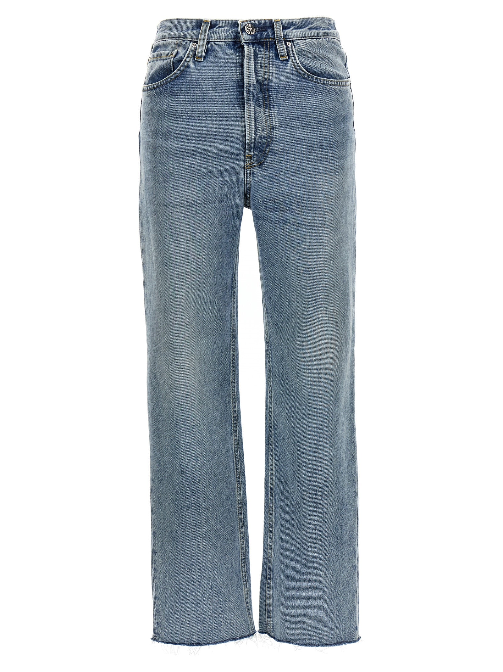 TOTEME Blue Cotton Straight-Leg Jeans