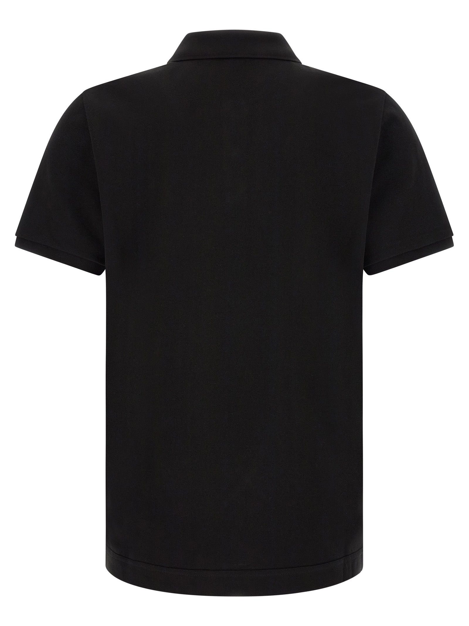 Moncler Black Leather Polo Shirt
