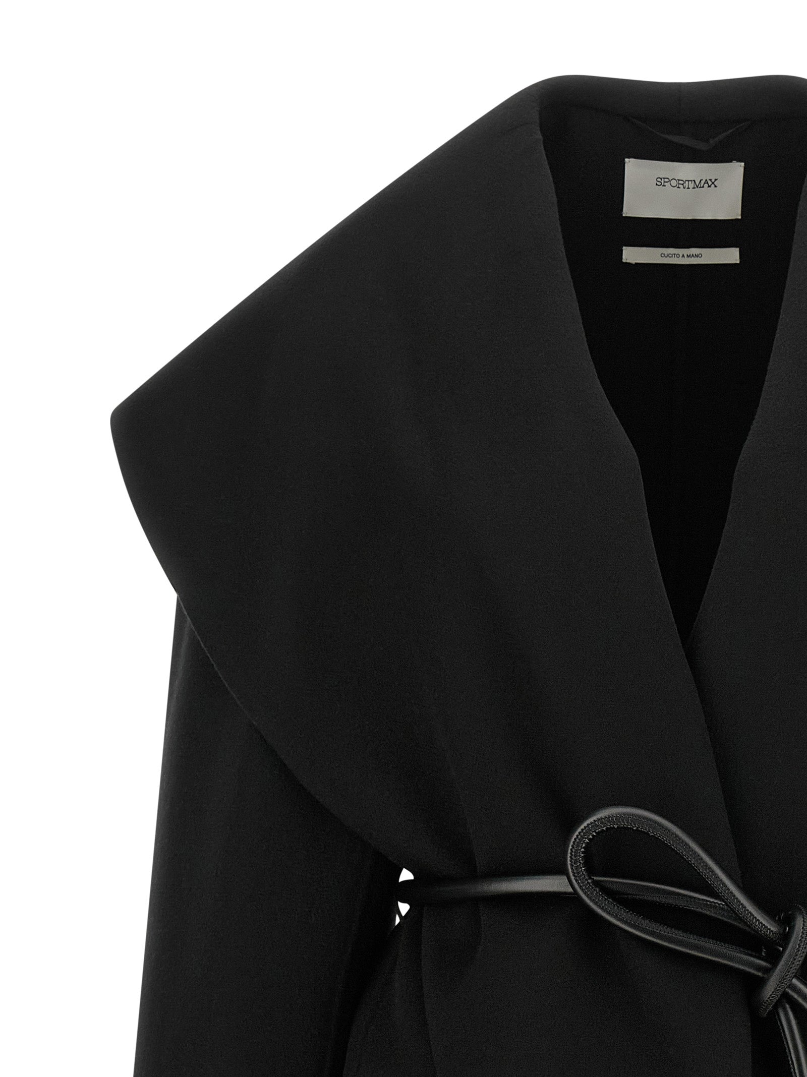 Sportmax Black Wool Coat