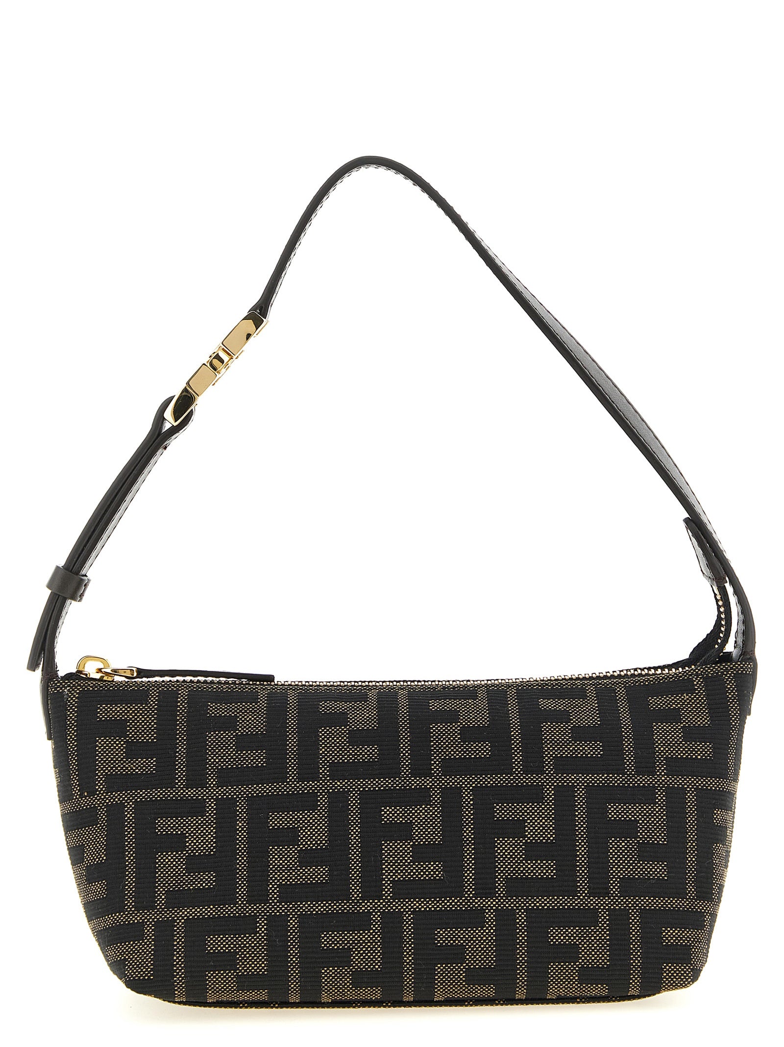 Fendi Brown Polyester Clutch Bag