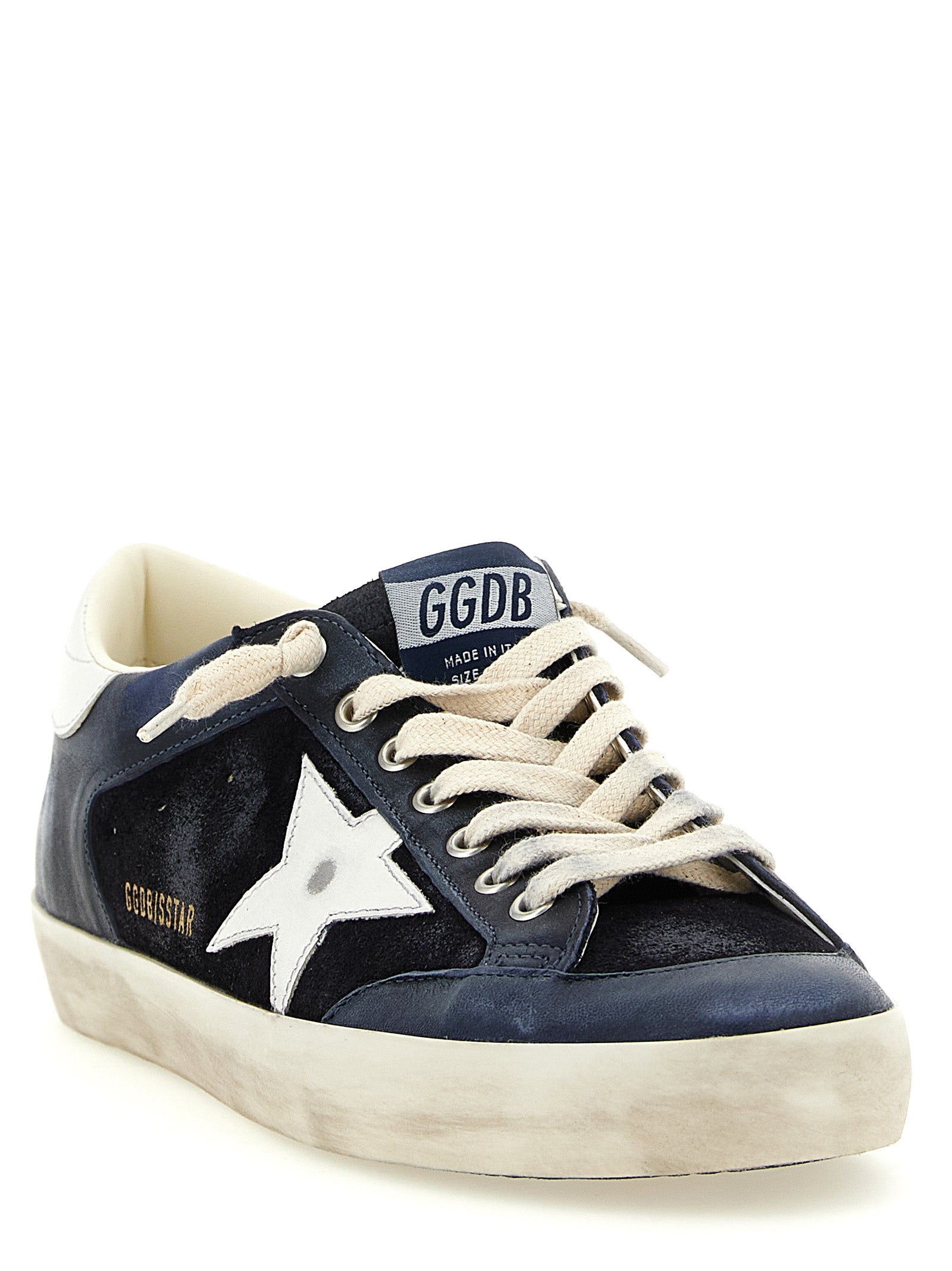 Golden Goose Blue Cowhide Low Top Sneakers