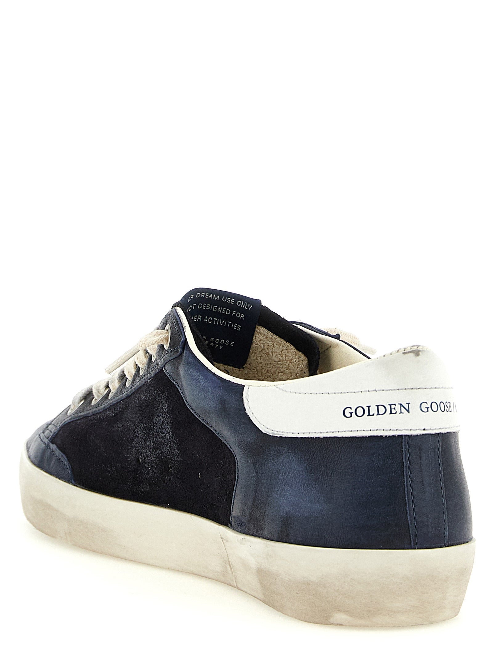 Golden Goose Blue Cowhide Low Top Sneakers