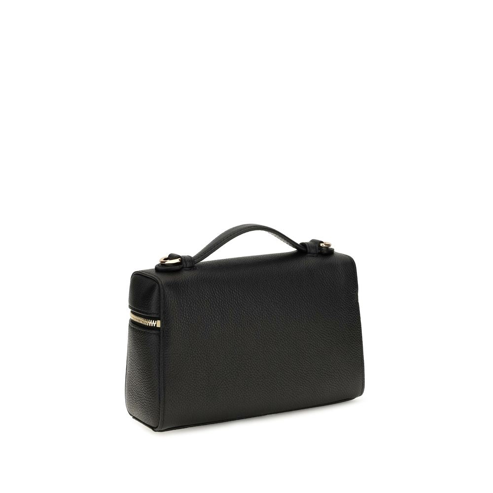 Tory Burch Black Calf Leather Bos Taurus Handbag
