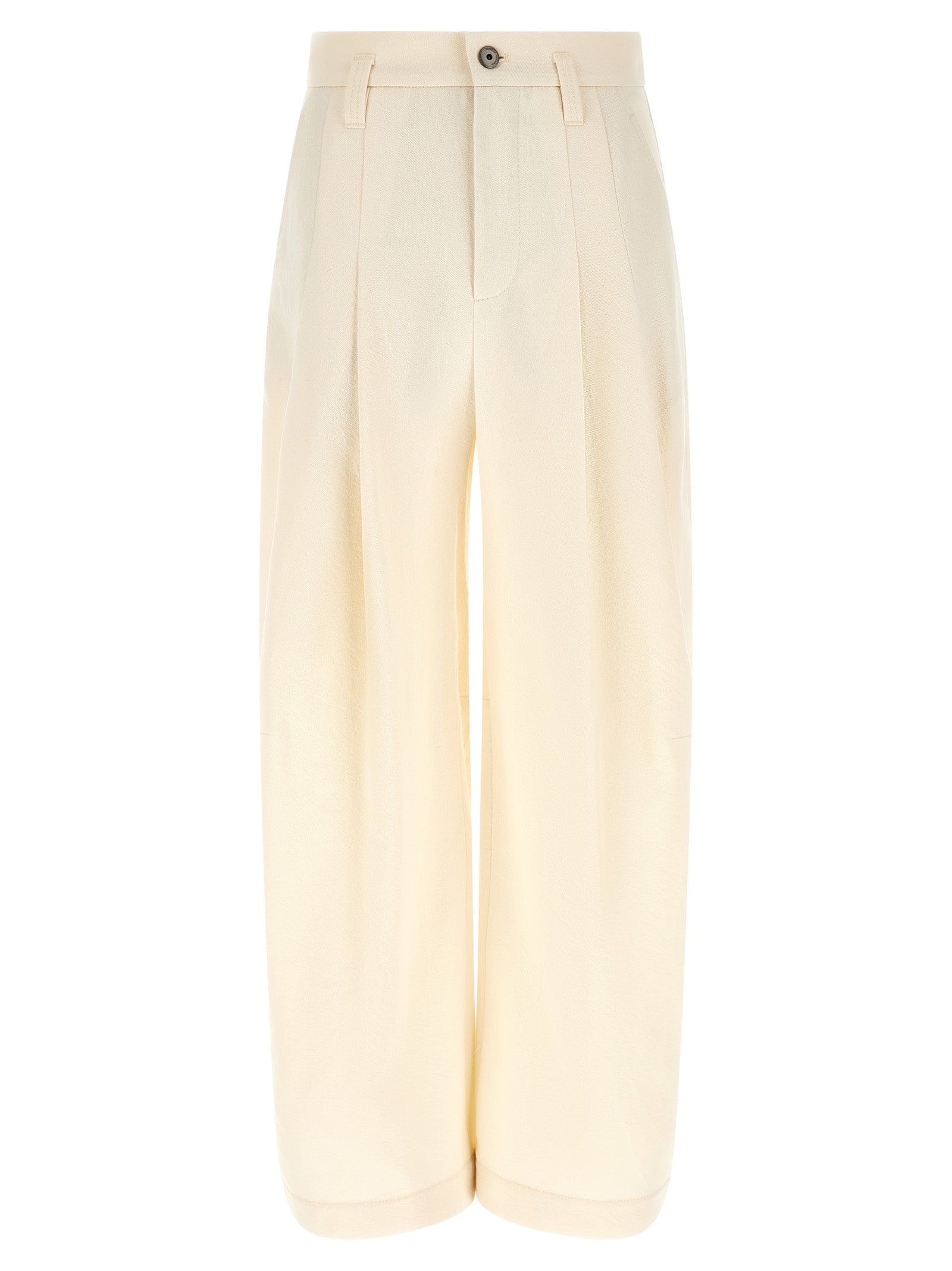 Brunello Cucinelli White Cotton Casual Pants