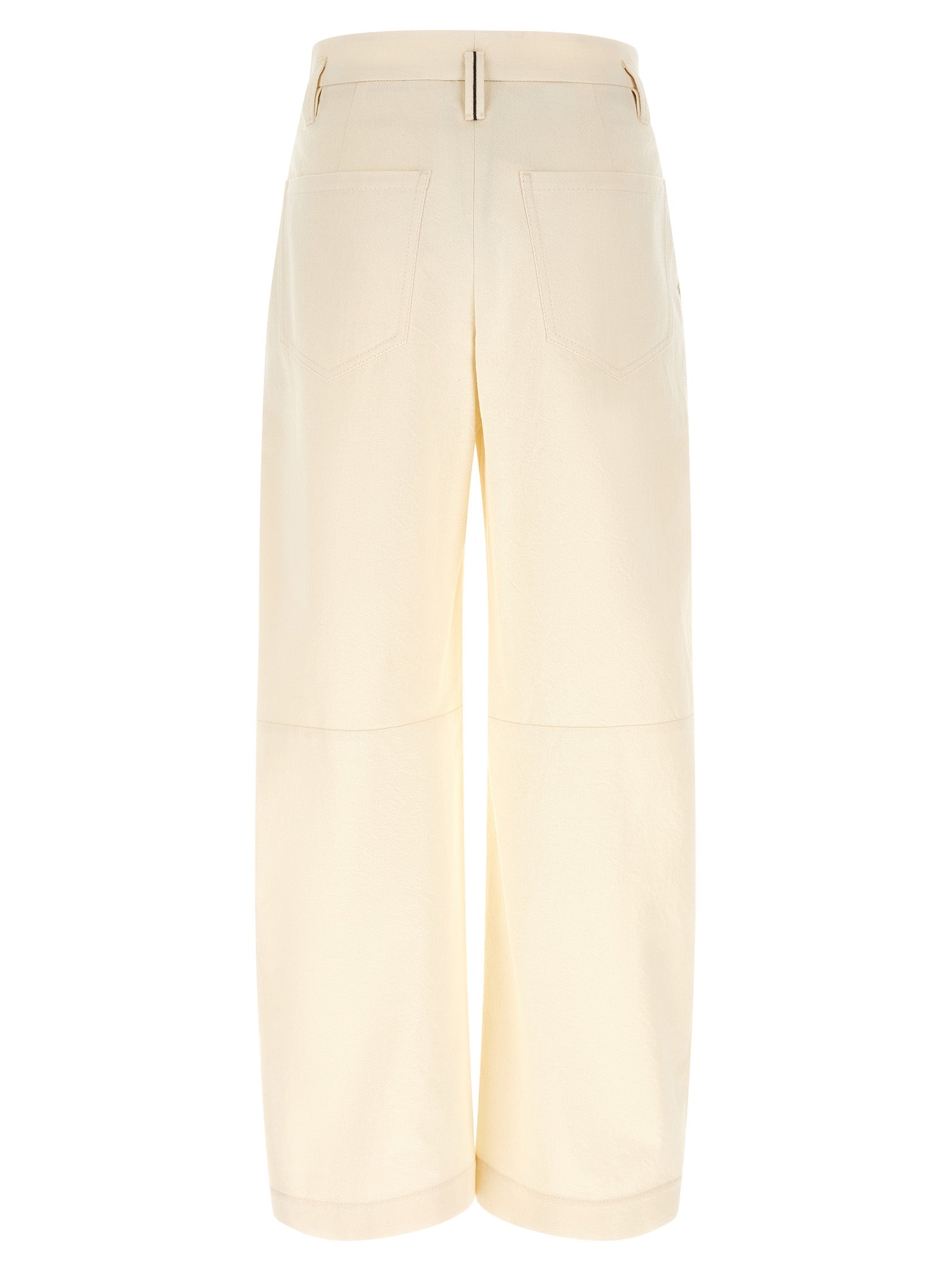 Brunello Cucinelli White Cotton Casual Pants