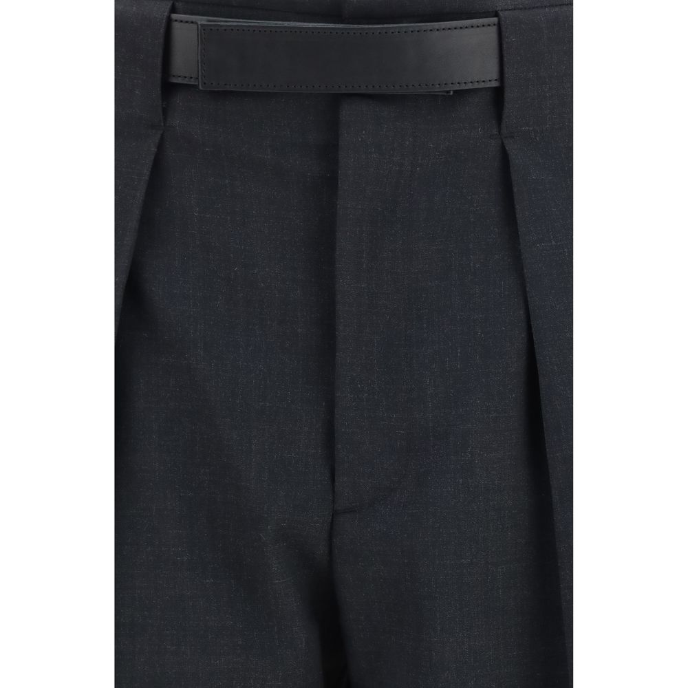 Darkpark Gray Polyester Dress Pants