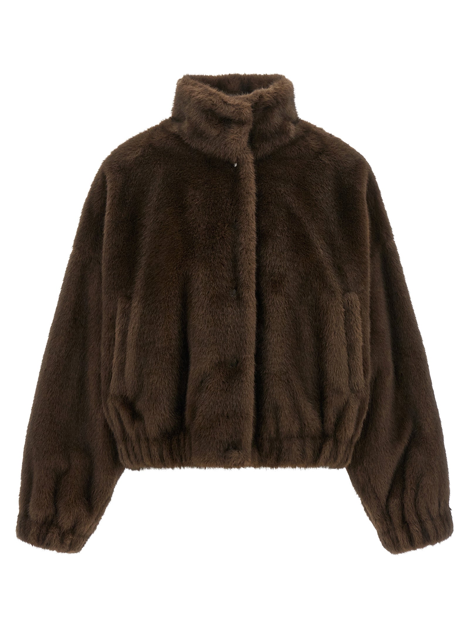 Max Mara Brown Polyester Full-Length Jacket