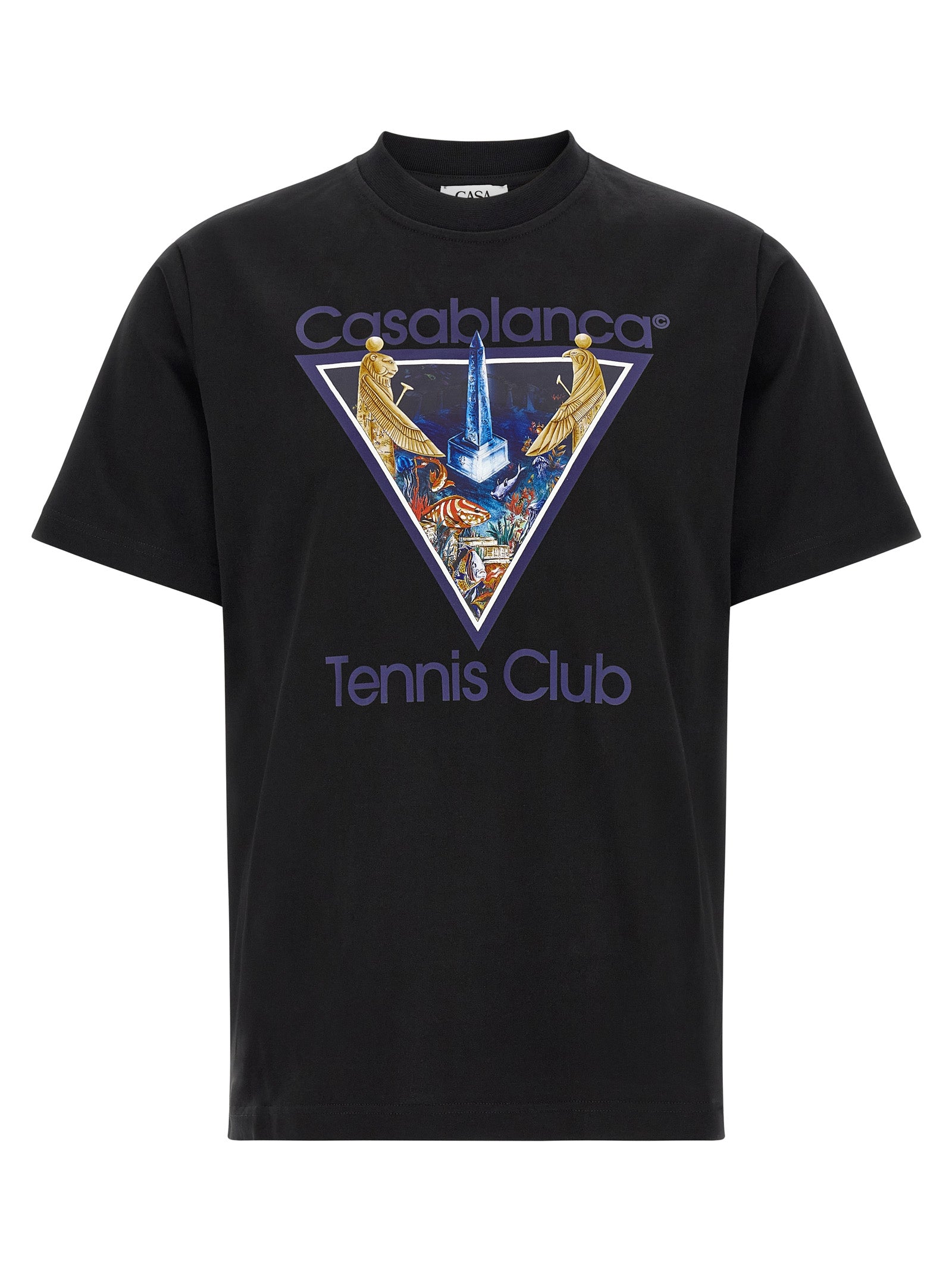 Casablanca Black Organic Cotton T-Shirt