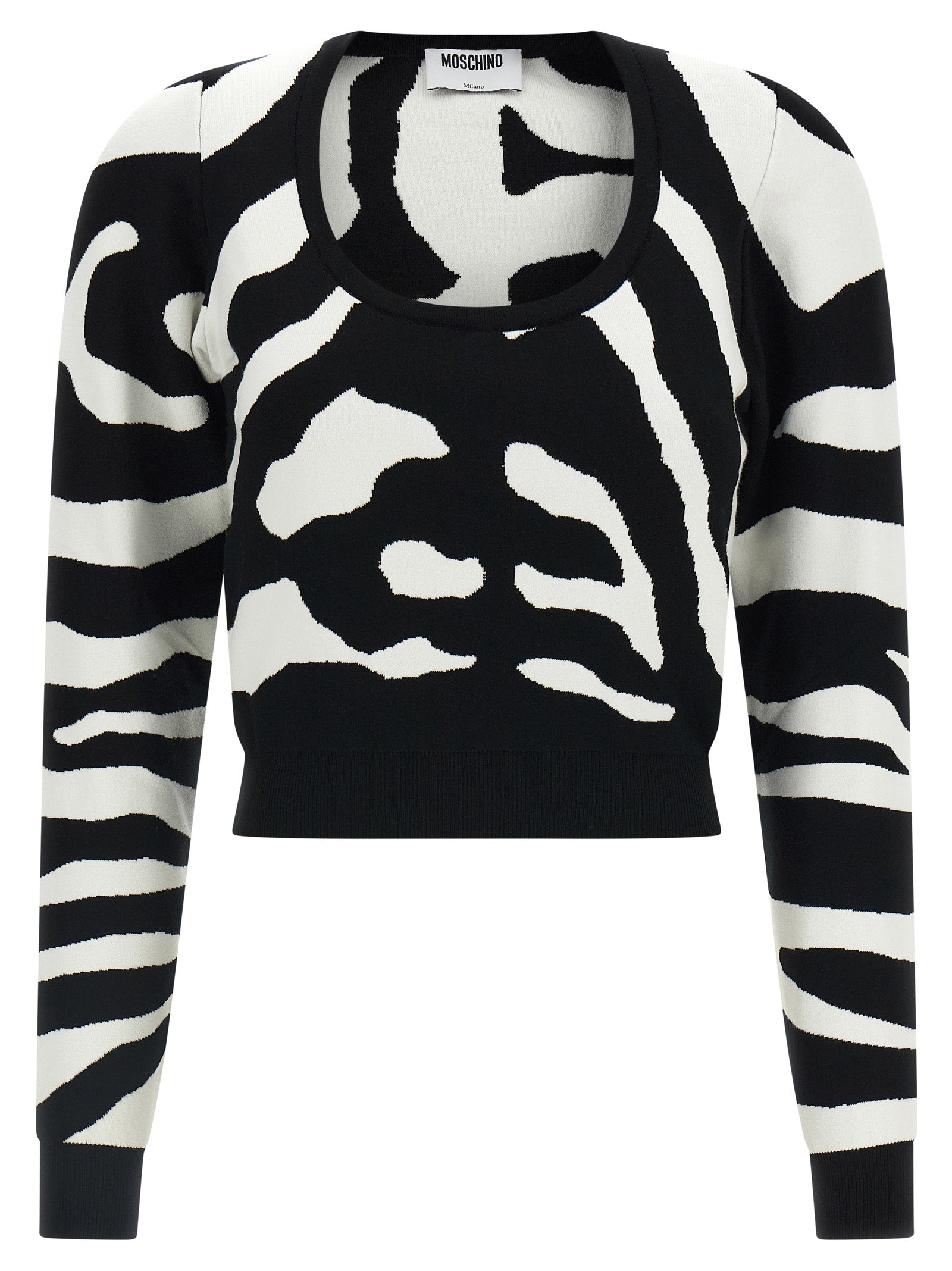 Moschino Black Viscose Cardigan