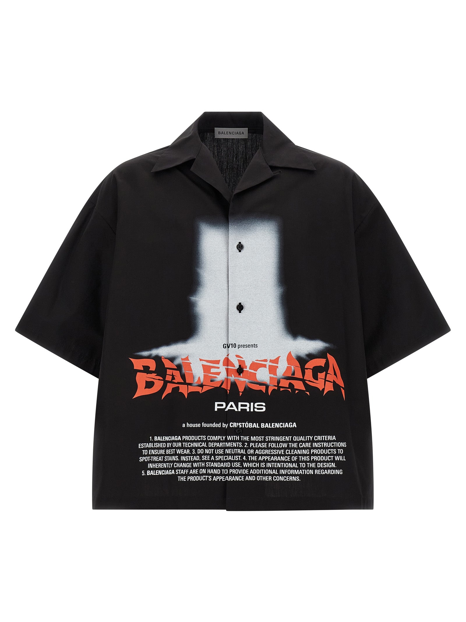 Balenciaga Black Cotton Blouse