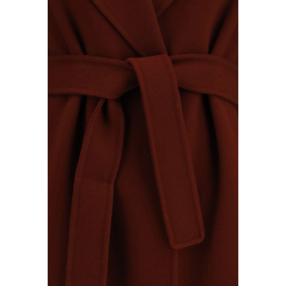 'S Max Mara Bordeaux Wool Oves Aries Coat
