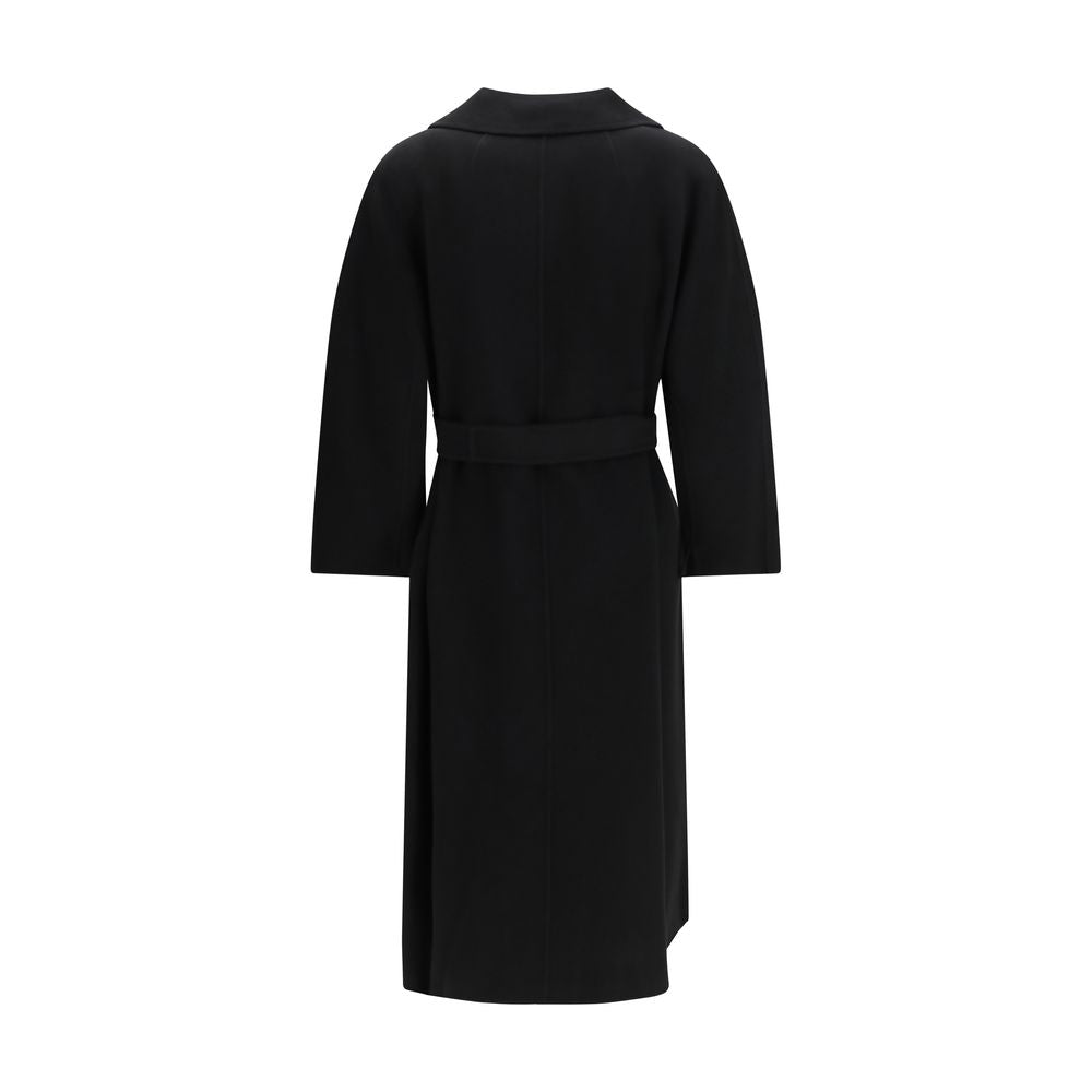 'S Max Mara Black Wool Oves Aries Coat