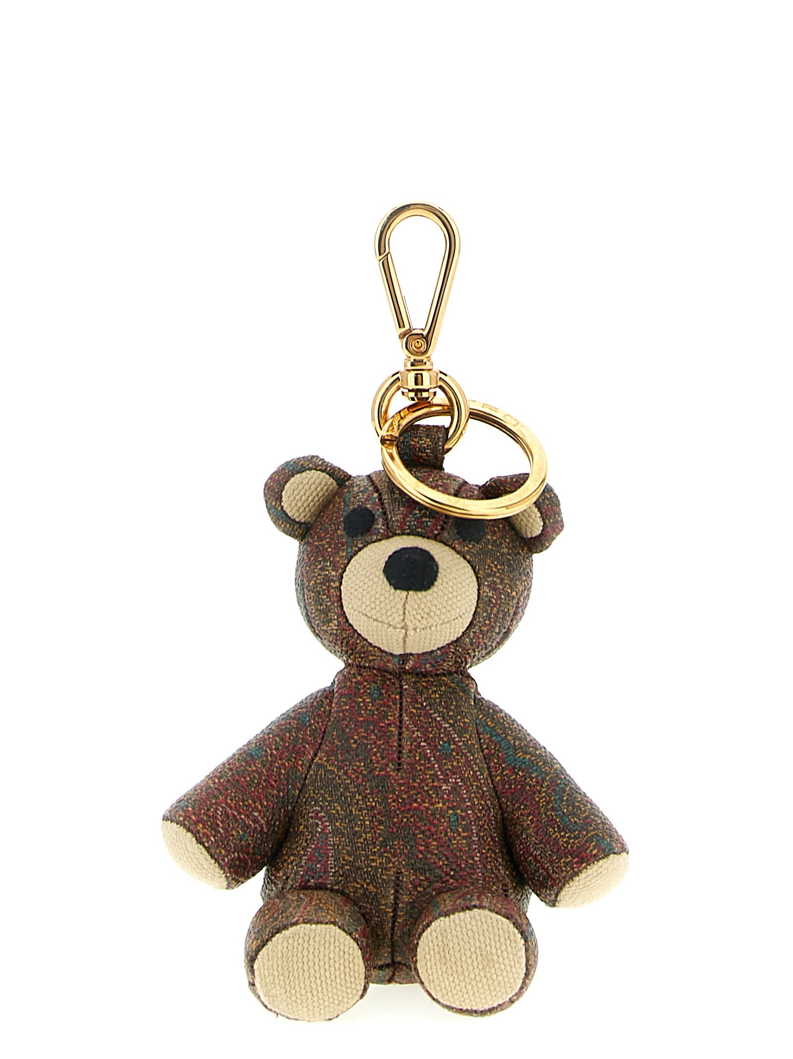 Etro Brown Cotton Keychain