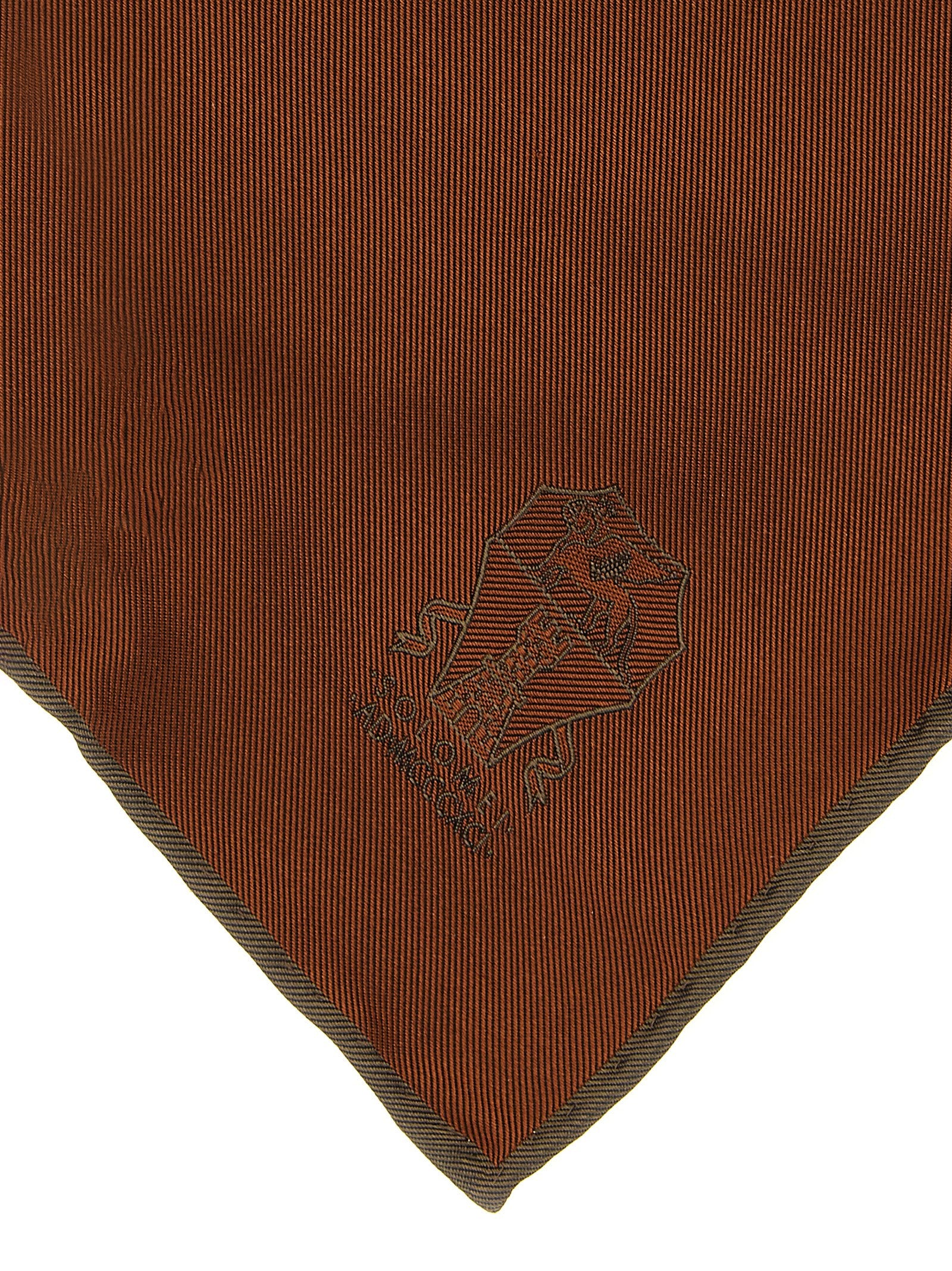 Brunello Cucinelli Brown Silk Scarf