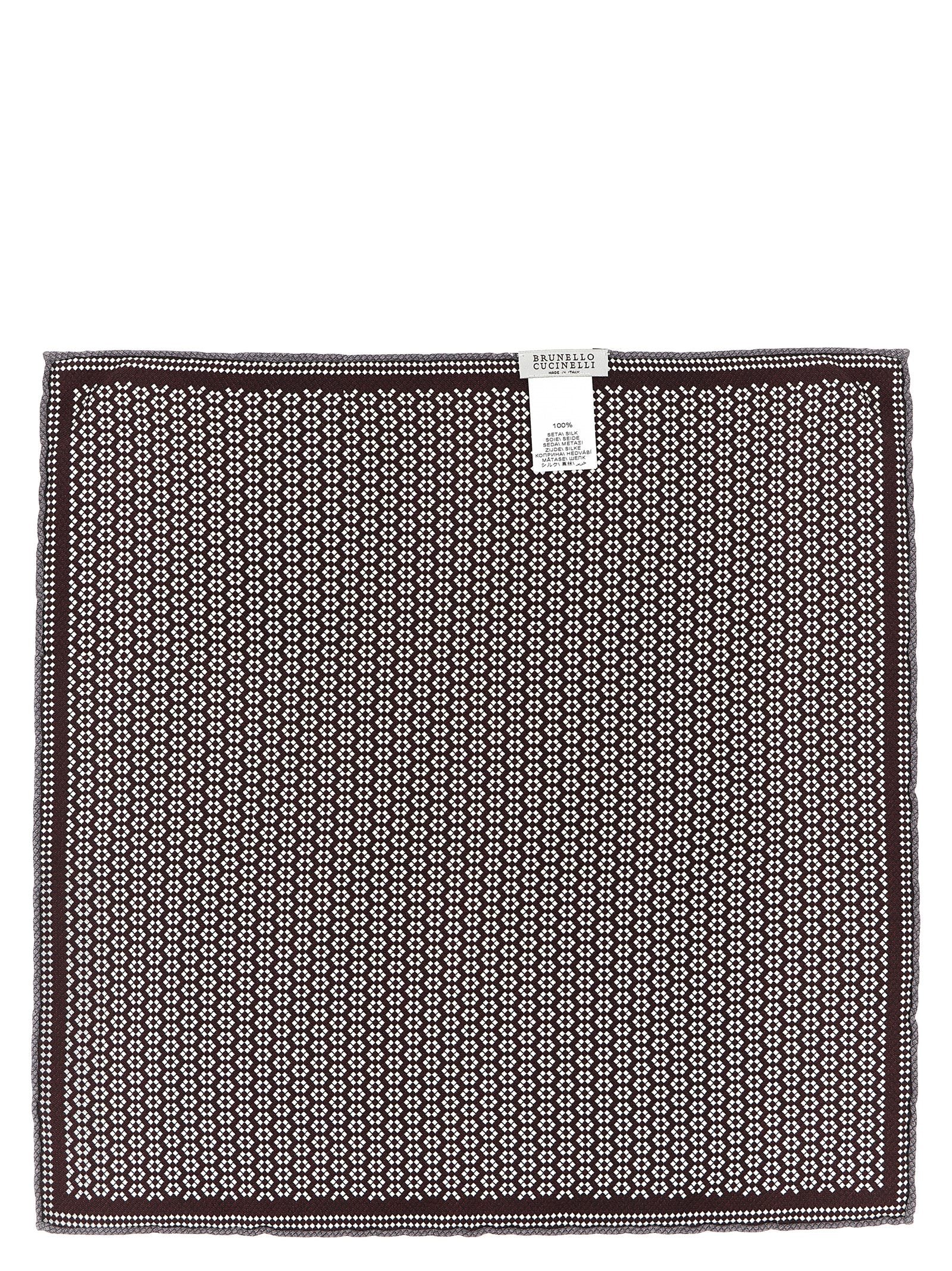 Brunello Cucinelli Multicolor Silk Pocket Square