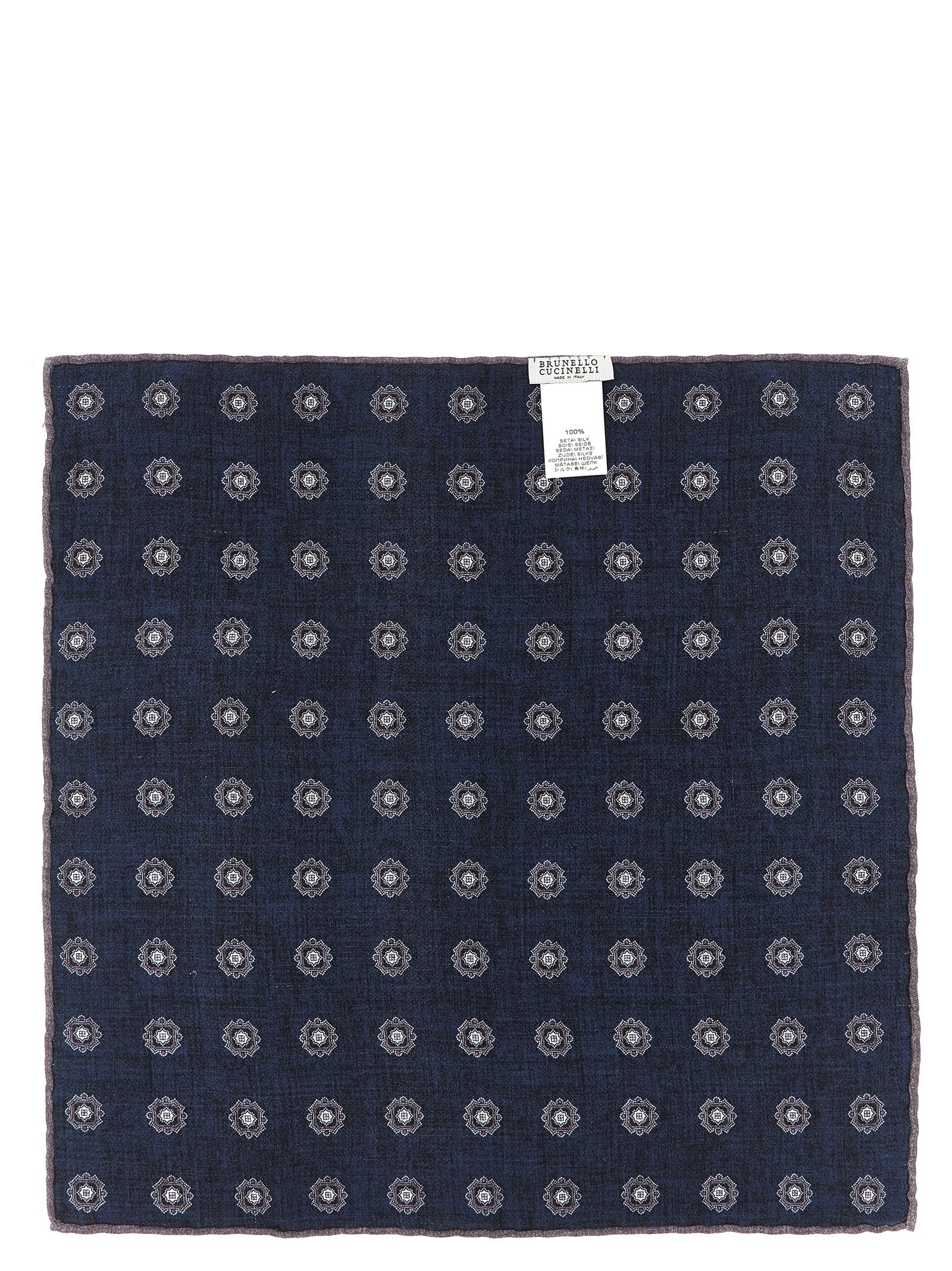 Brunello Cucinelli Multicolor Silk Pocket Square