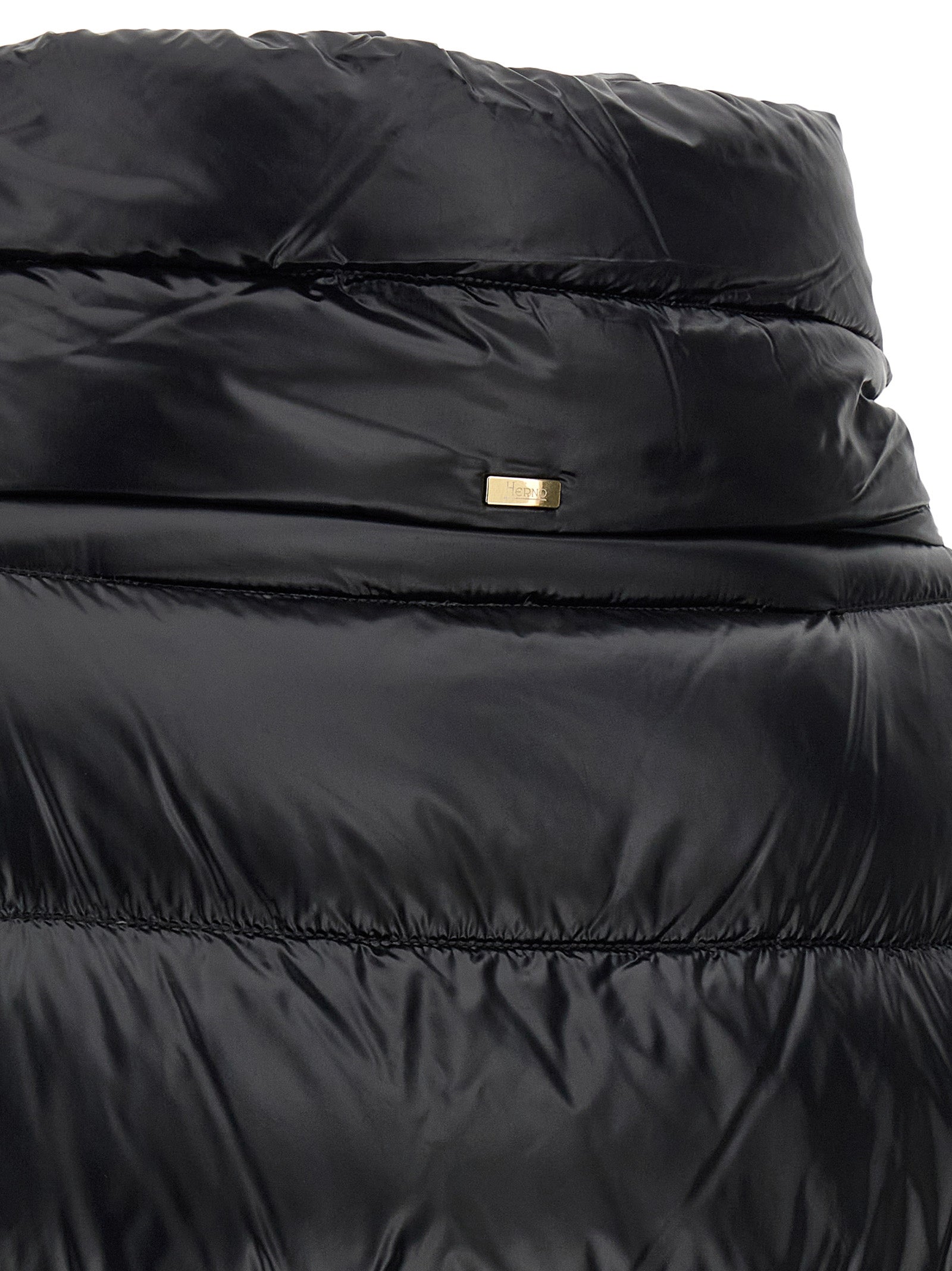 Herno Black Polyamide Coat