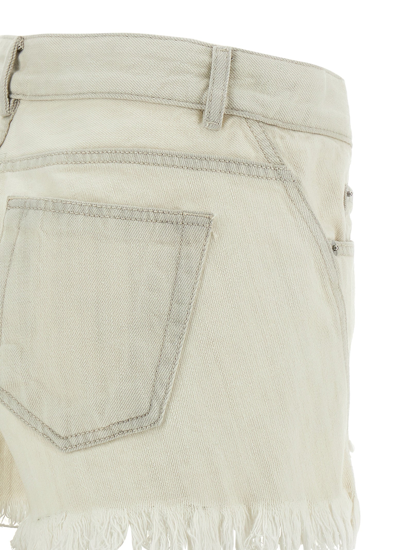 Rick Owens White Cotton Bermuda Shorts