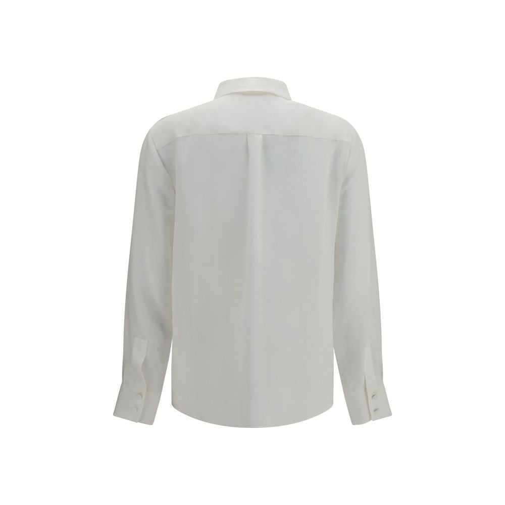 Lardini White Silk Dress Shirt