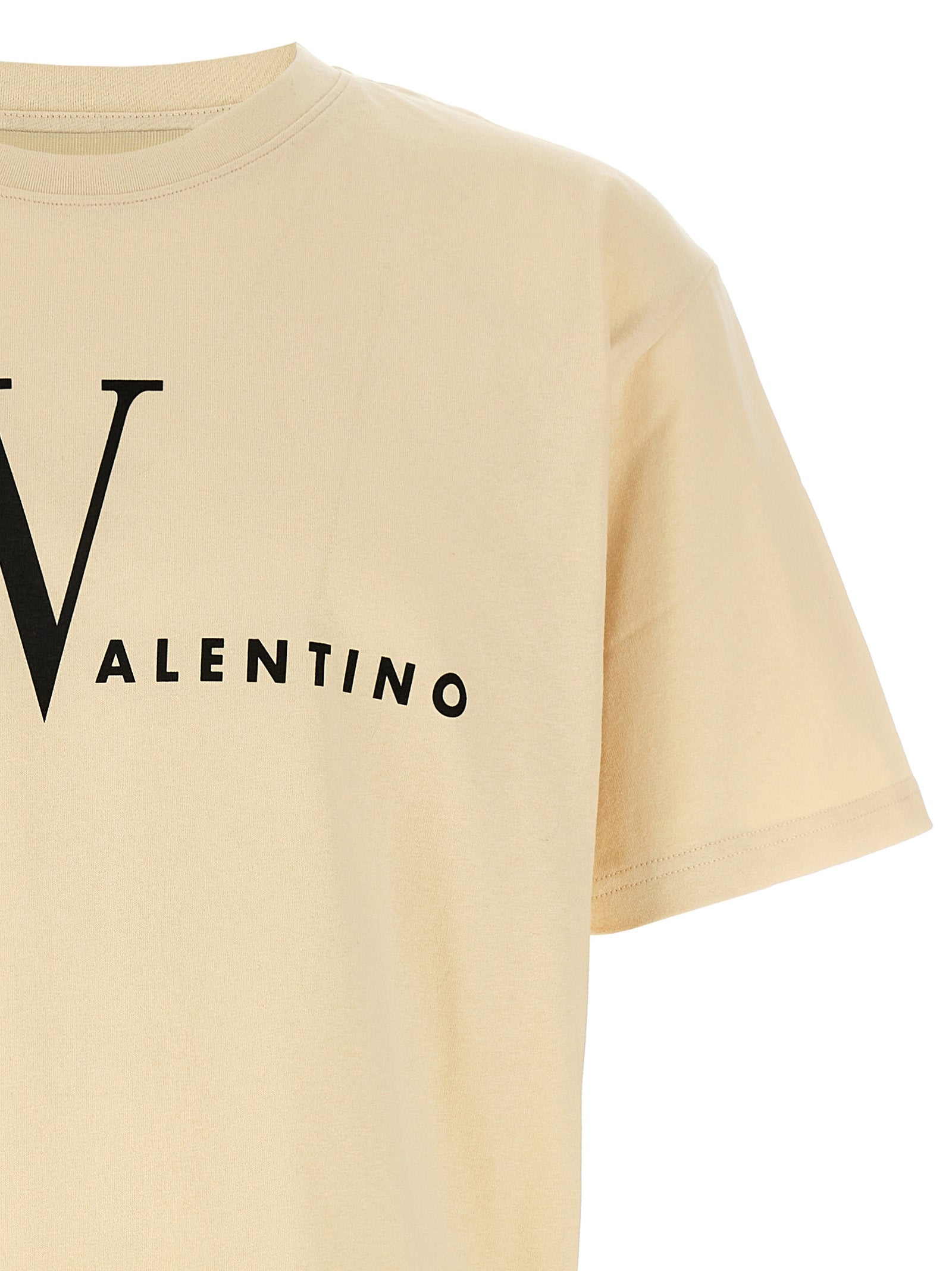 Valentino Garavani Beige Cotton T-Shirt