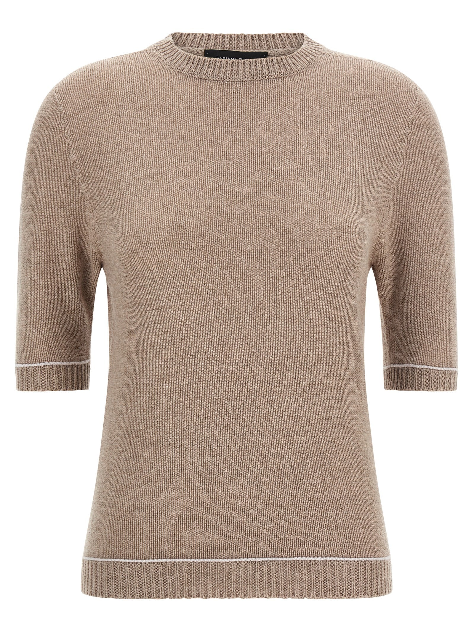Fabiana Filippi Beige Virgin Wool Cardigan