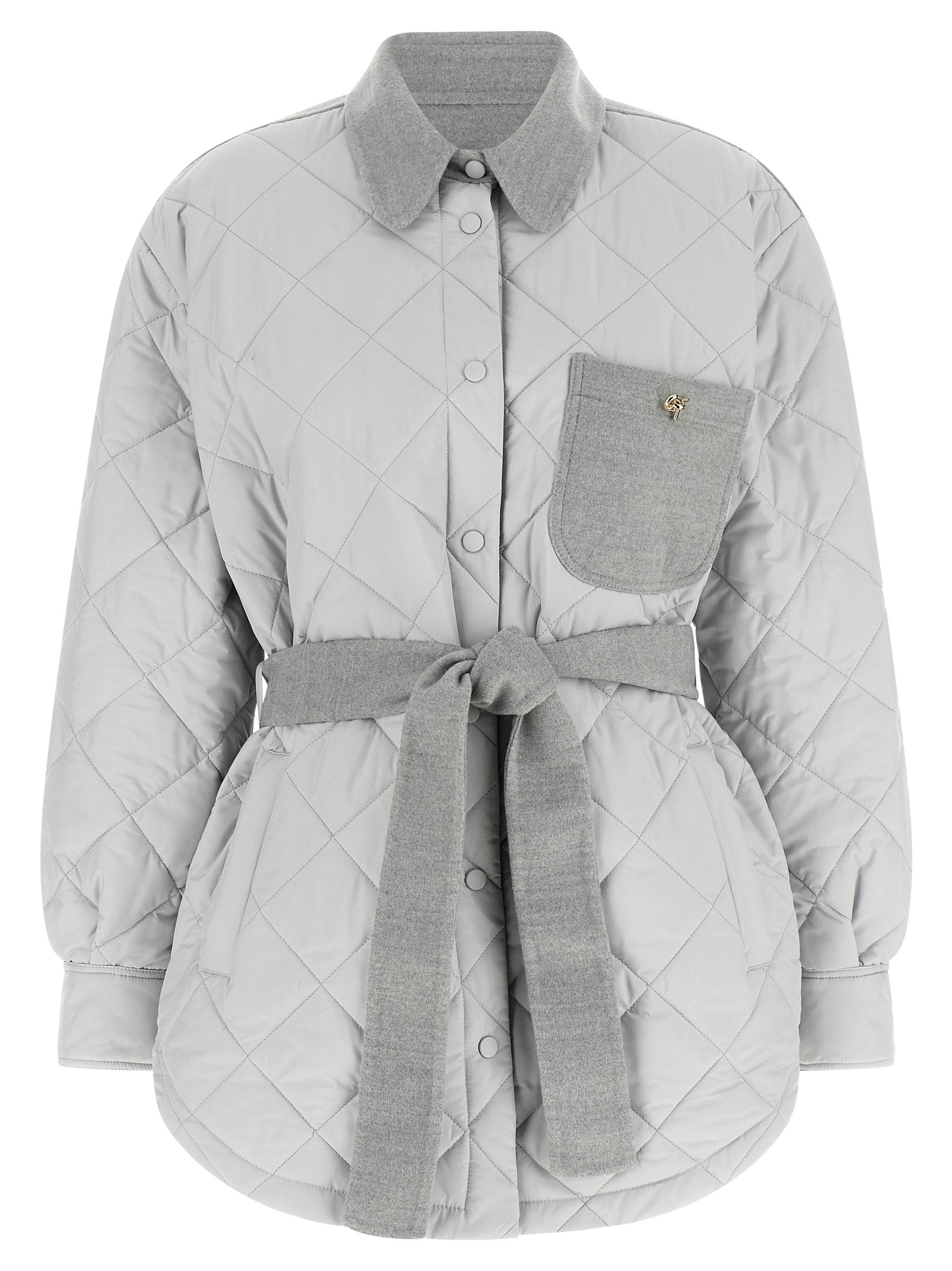 Fabiana Filippi Gray Polyester Shell Jacket
