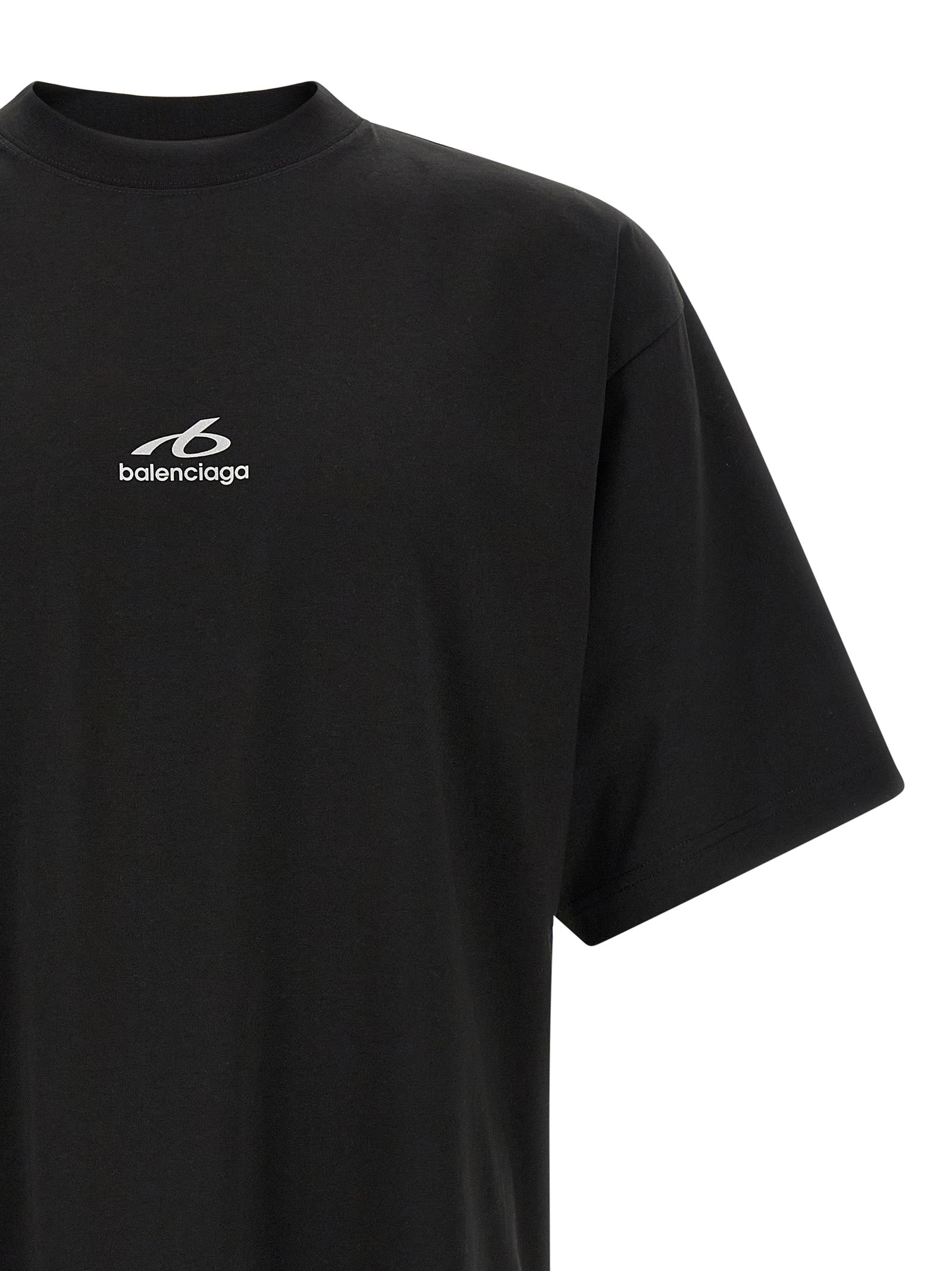 Balenciaga Black Cotton T-Shirt