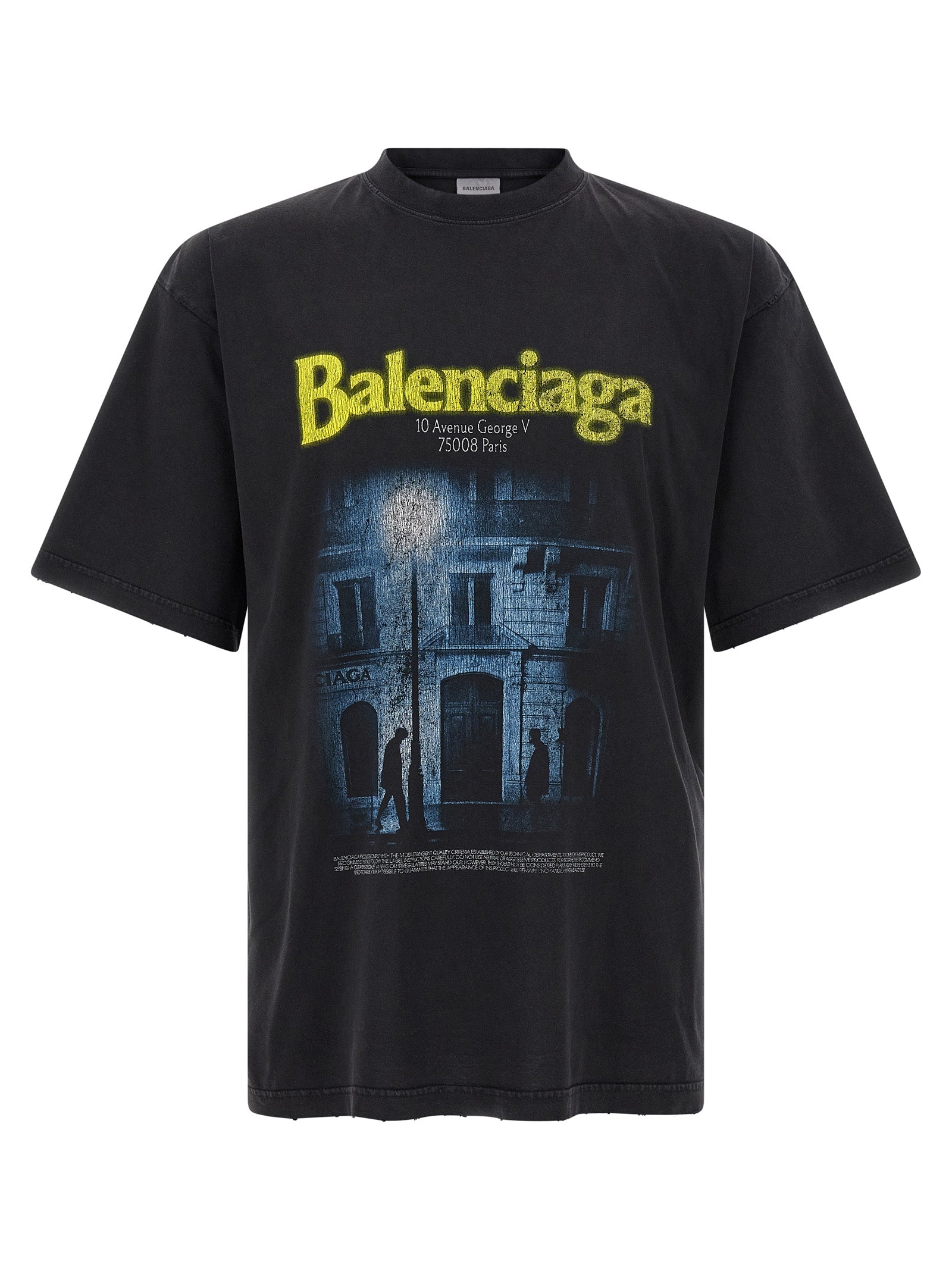 Balenciaga Black Cotton T-Shirt