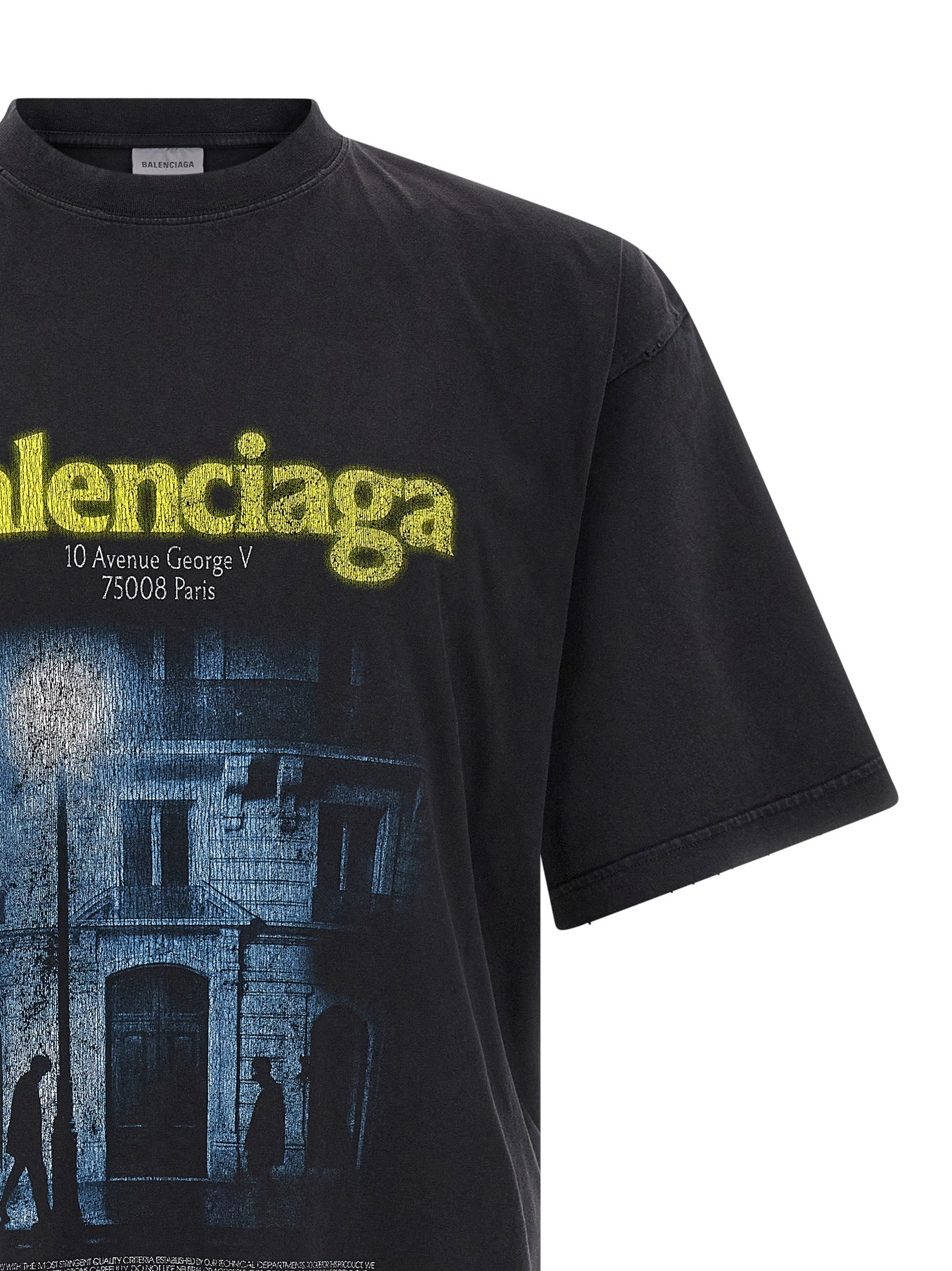 Balenciaga Black Cotton T-Shirt