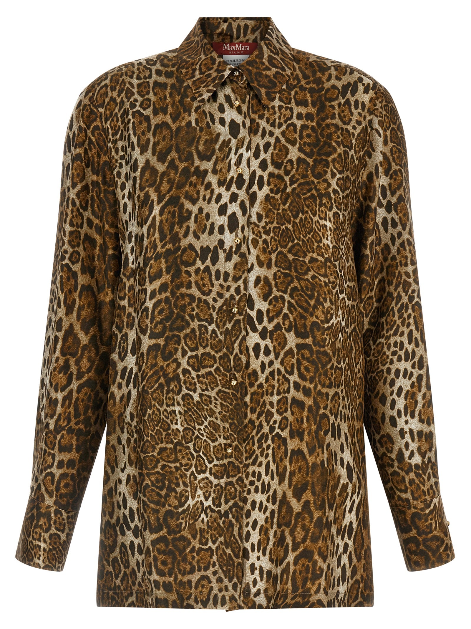 Max Mara Brown Silk Blouse