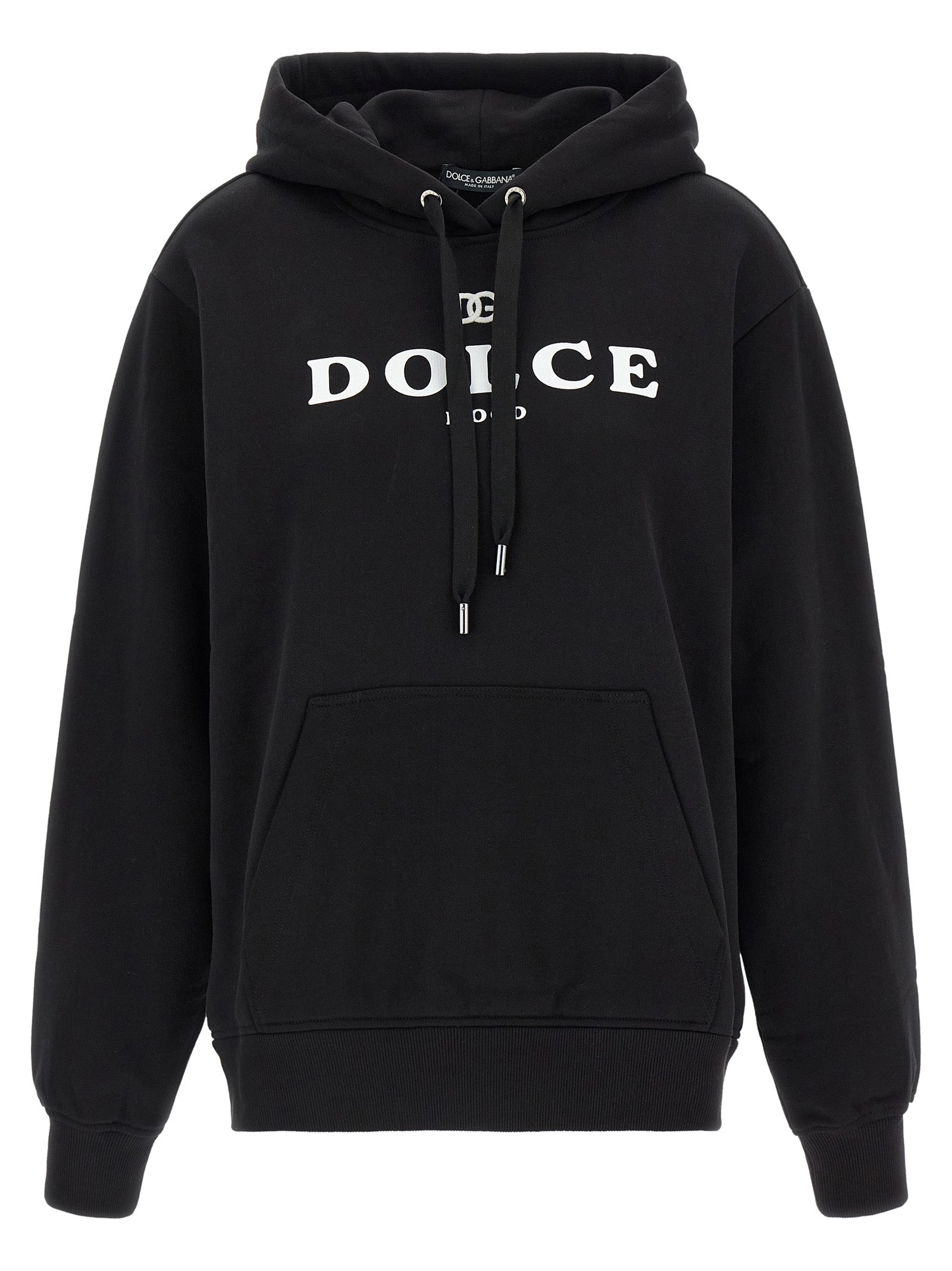 Dolce & Gabbana Black Cotton Hoodie