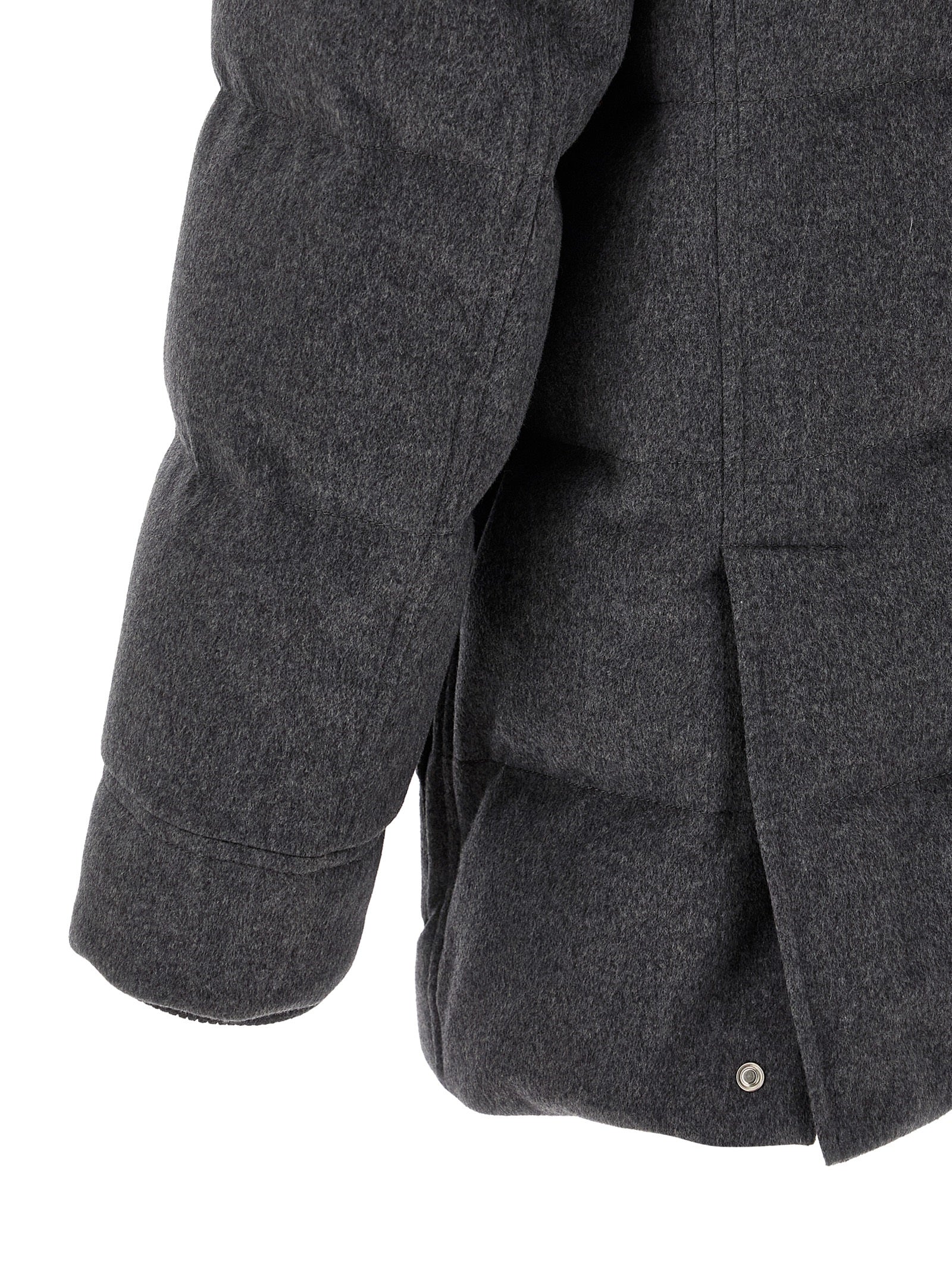 Brunello Cucinelli Gray Wool Parka