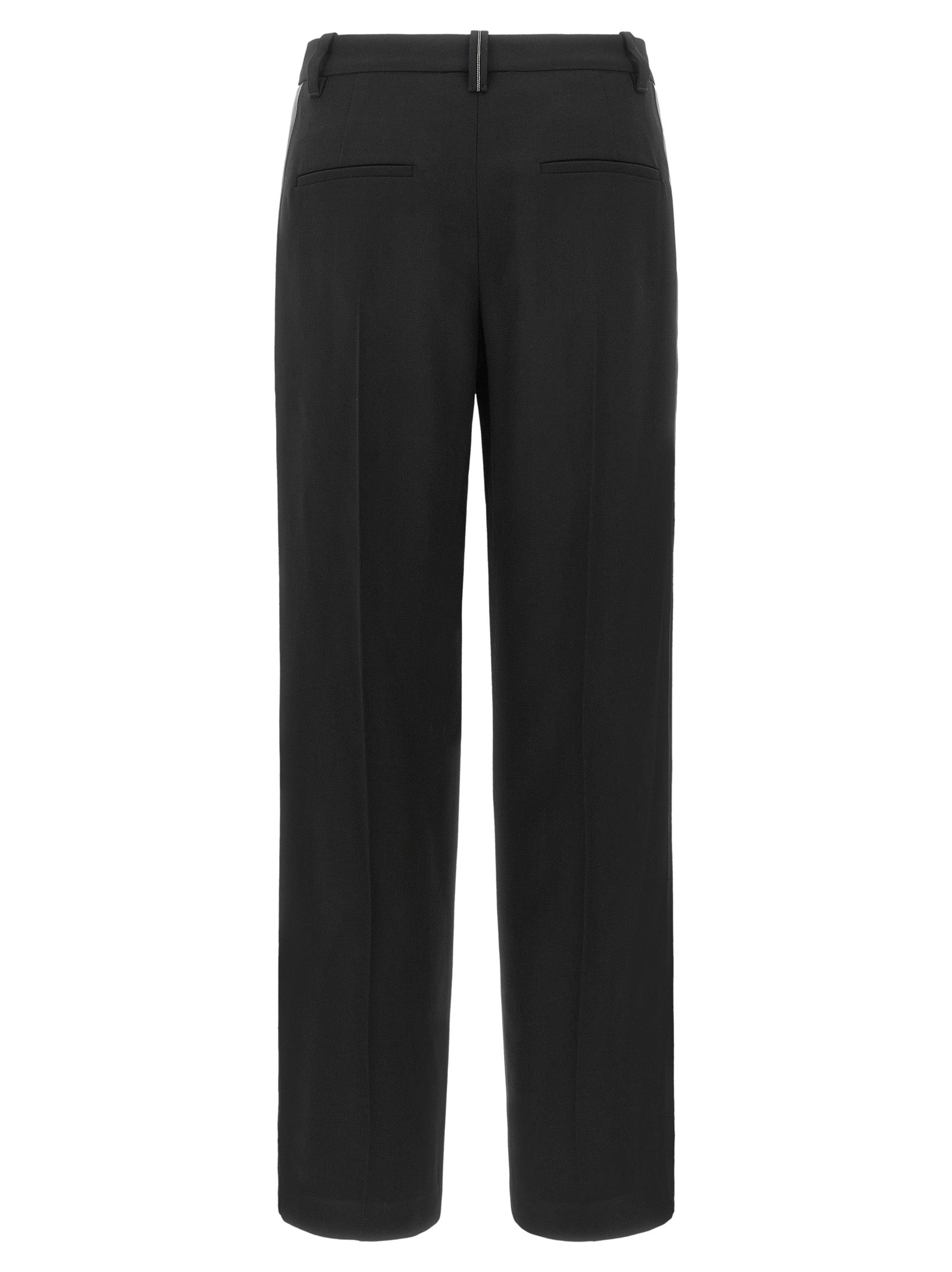 Brunello Cucinelli Black Virgin Wool Casual Pants