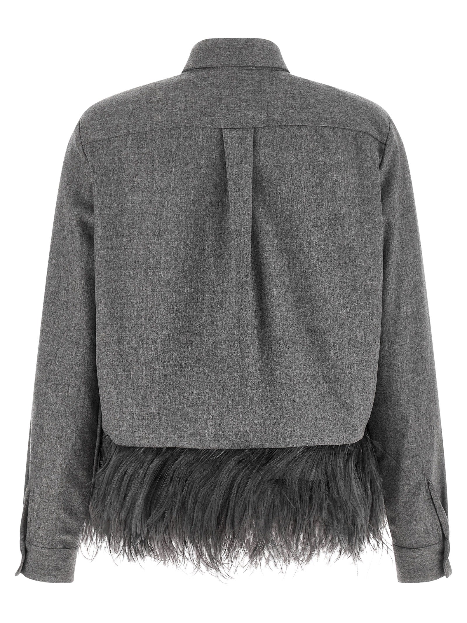 Fabiana Filippi Gray Virgin Wool Blouse