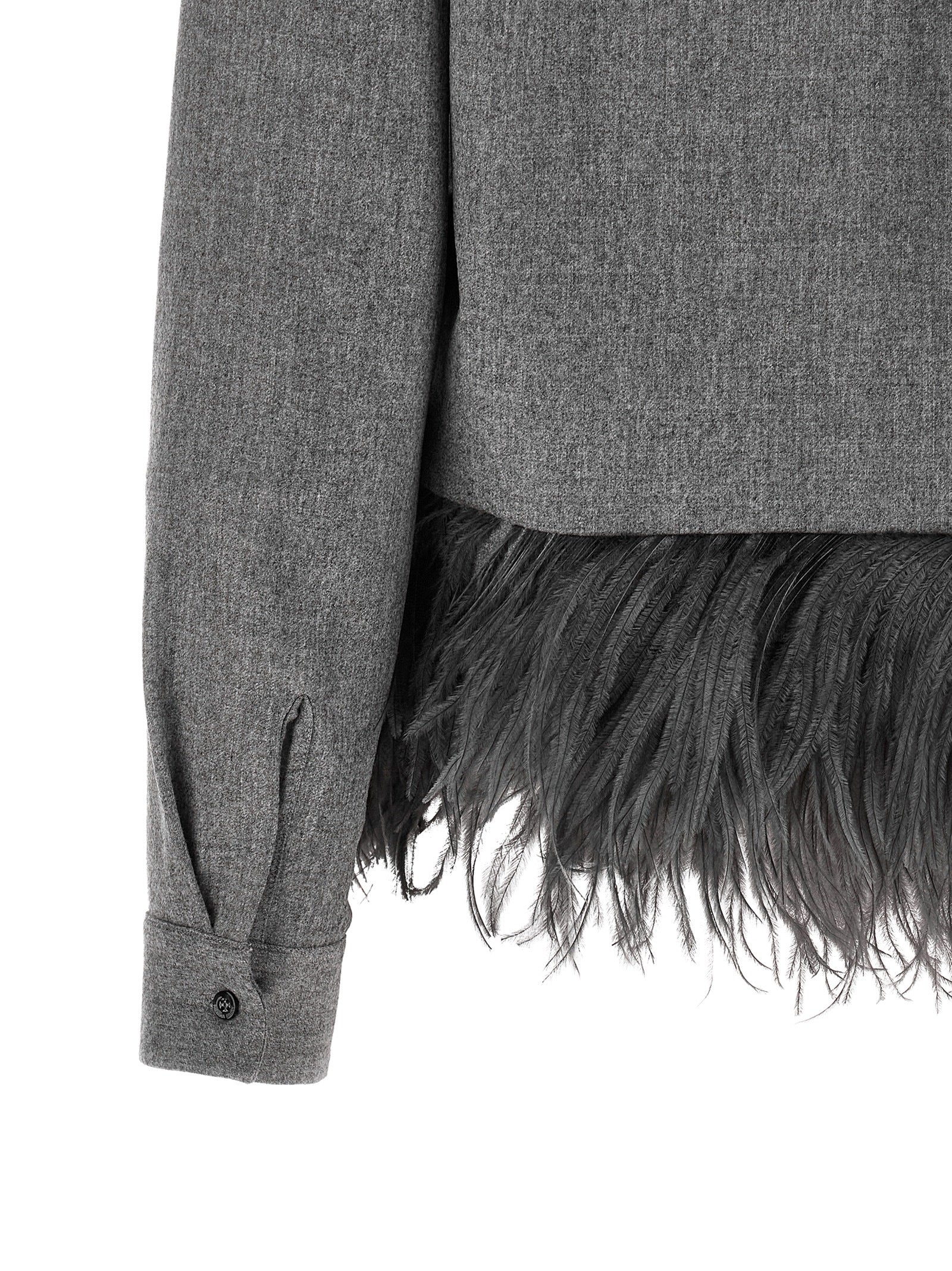 Fabiana Filippi Gray Virgin Wool Blouse
