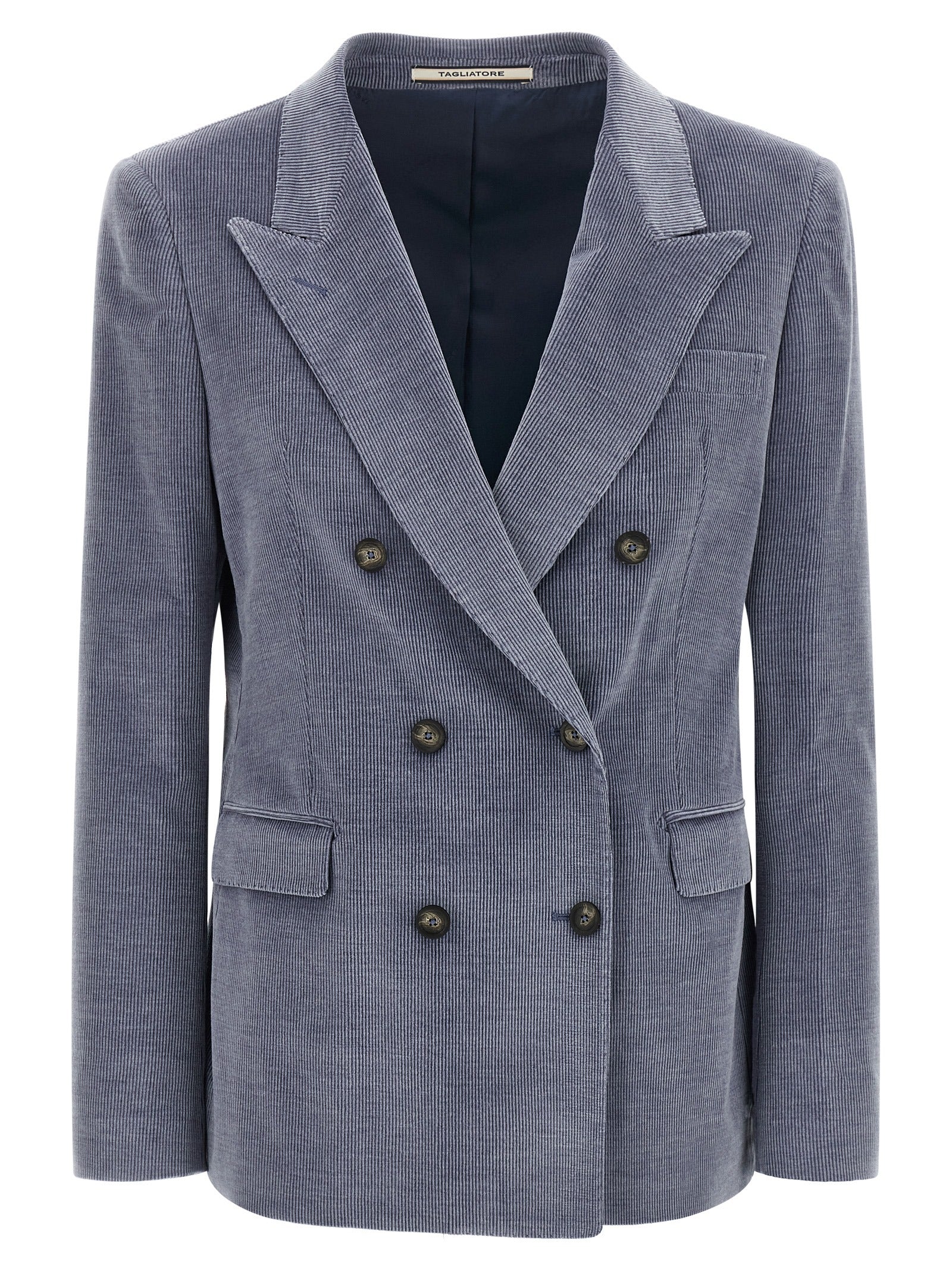 Tagliatore Blue Cotton Blazer