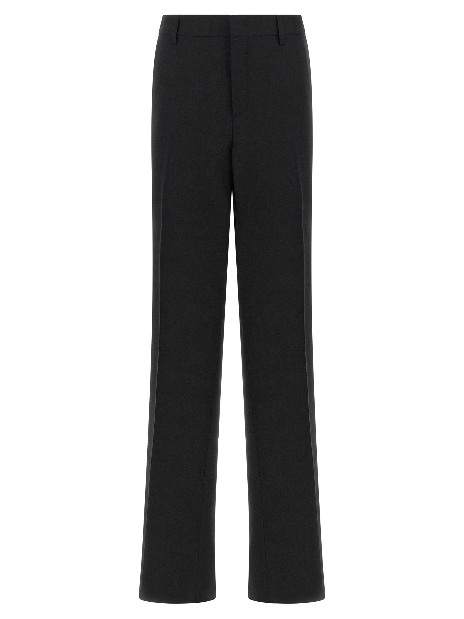 Tagliatore Black Polyester Dress Pants