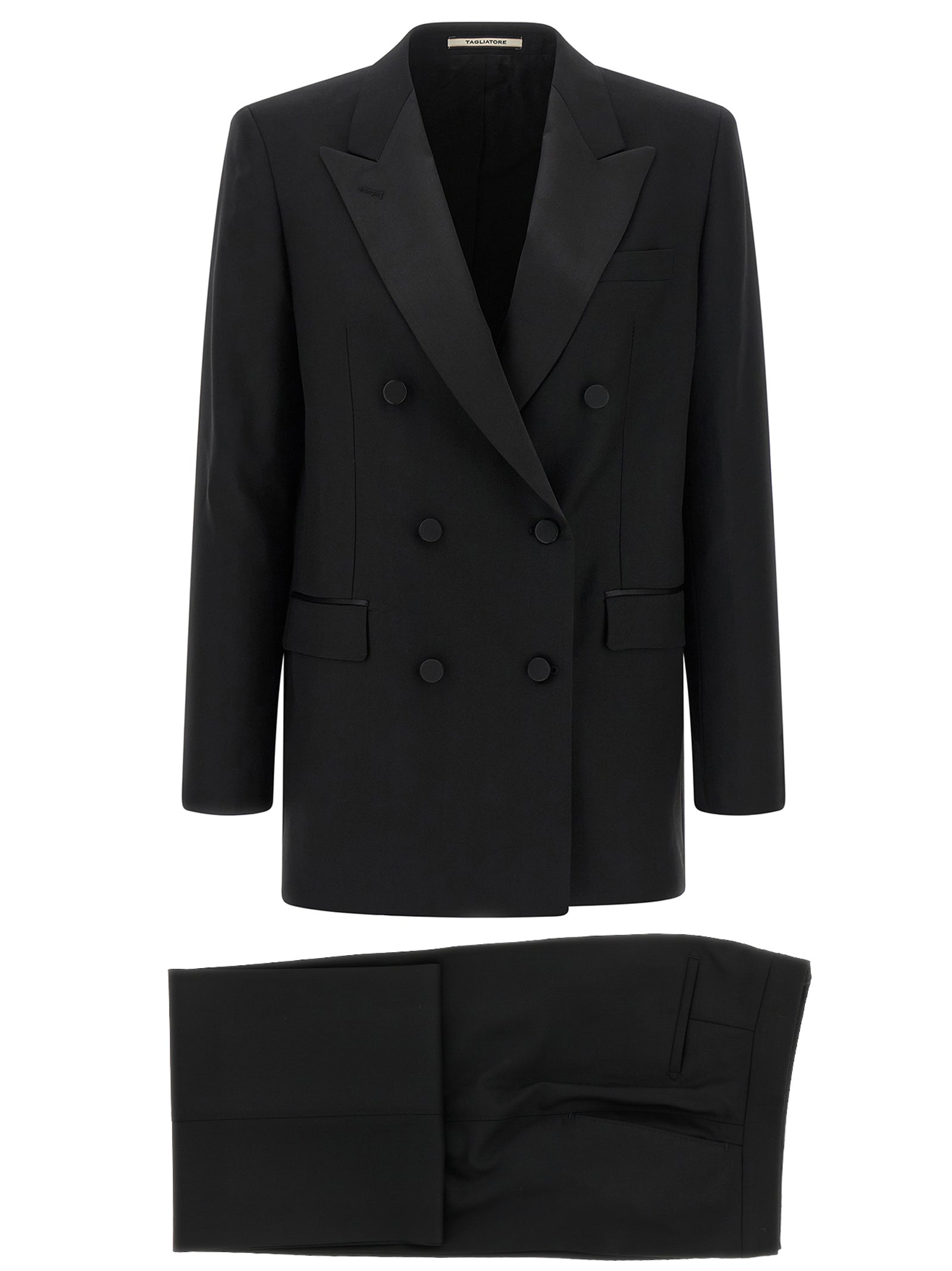Tagliatore Black Virgin Wool Blazer
