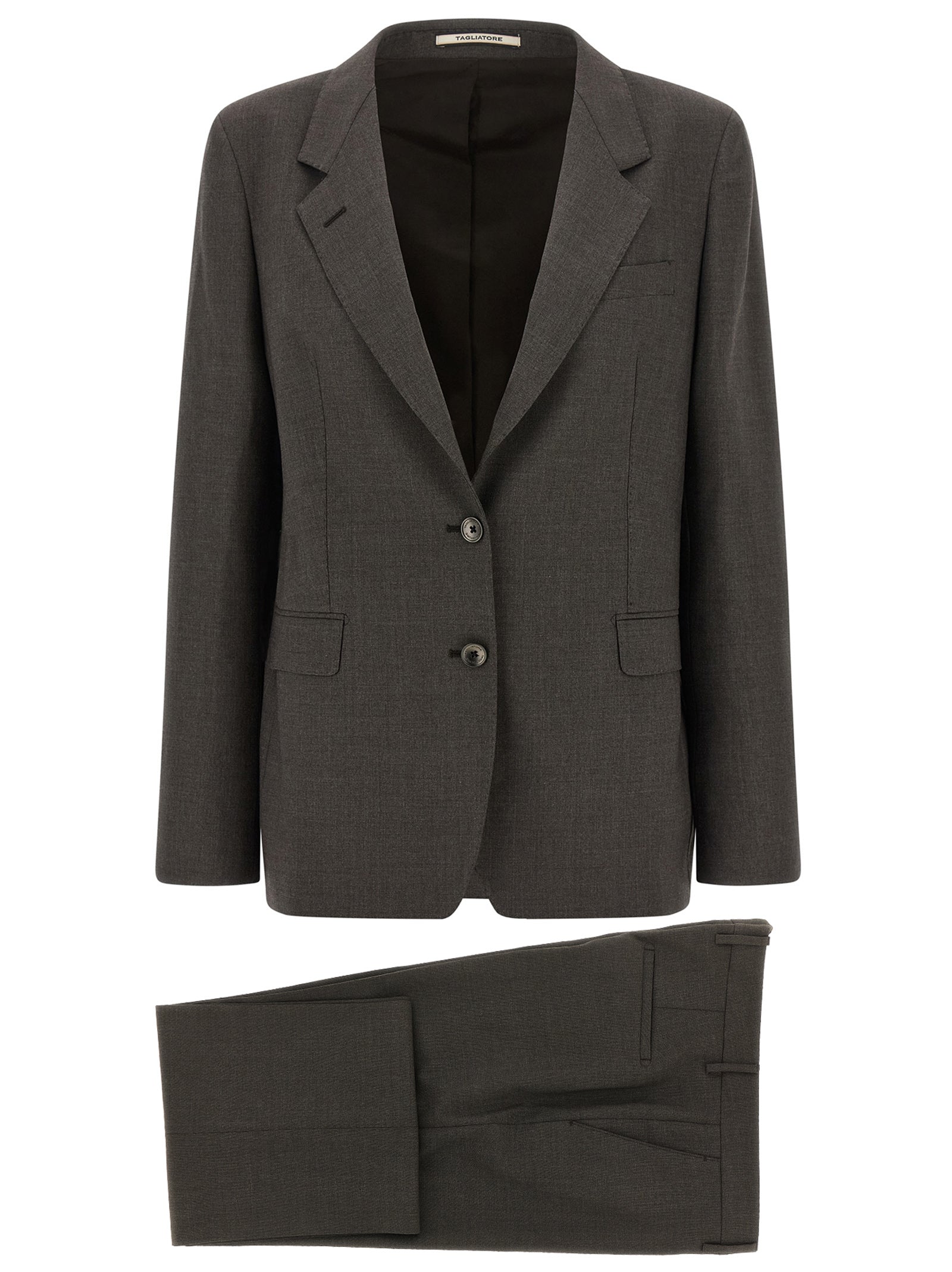 Tagliatore Gray Virgin Wool Two-Piece Suit