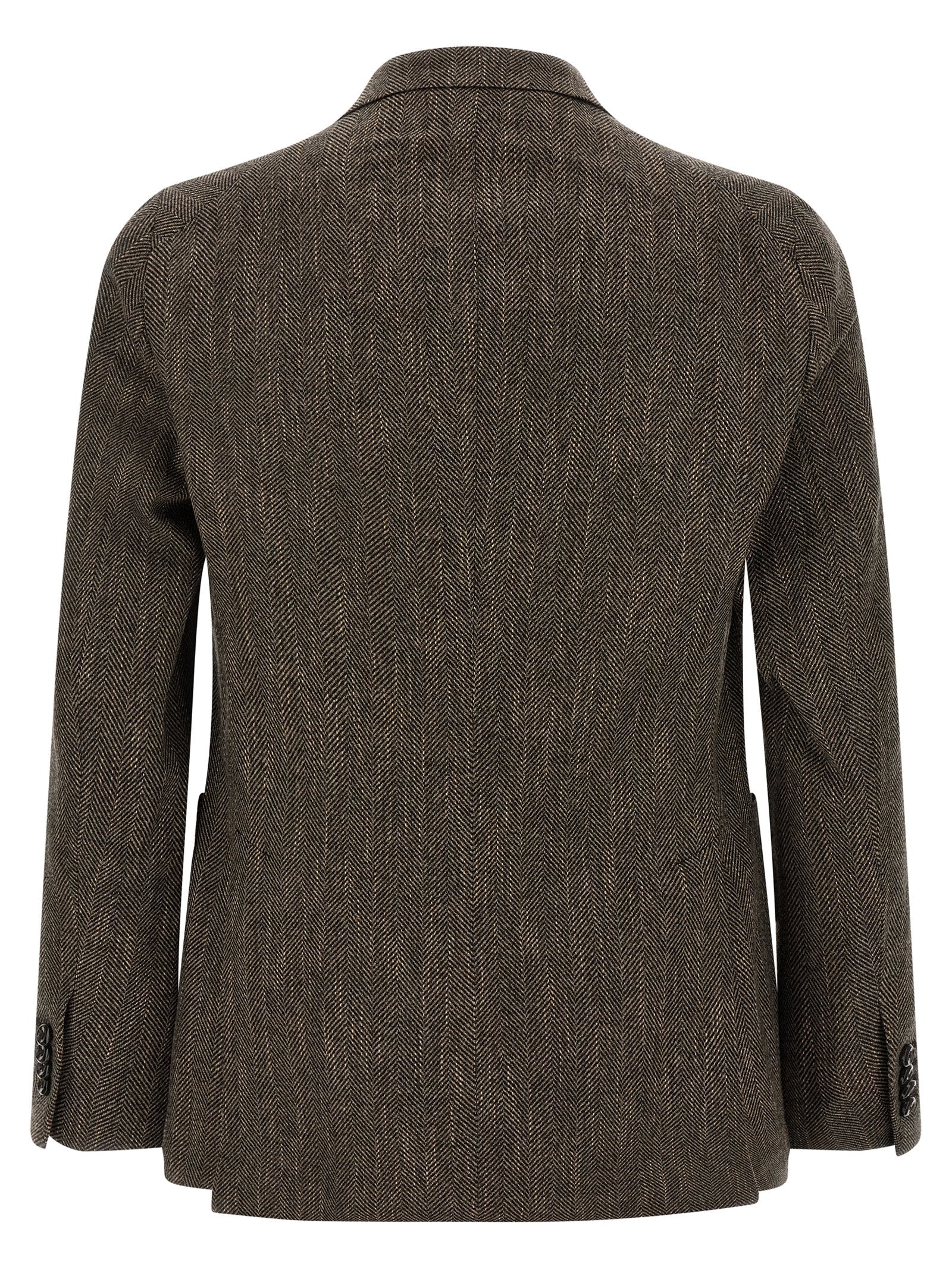 Tagliatore Brown Virgin Wool Blazer